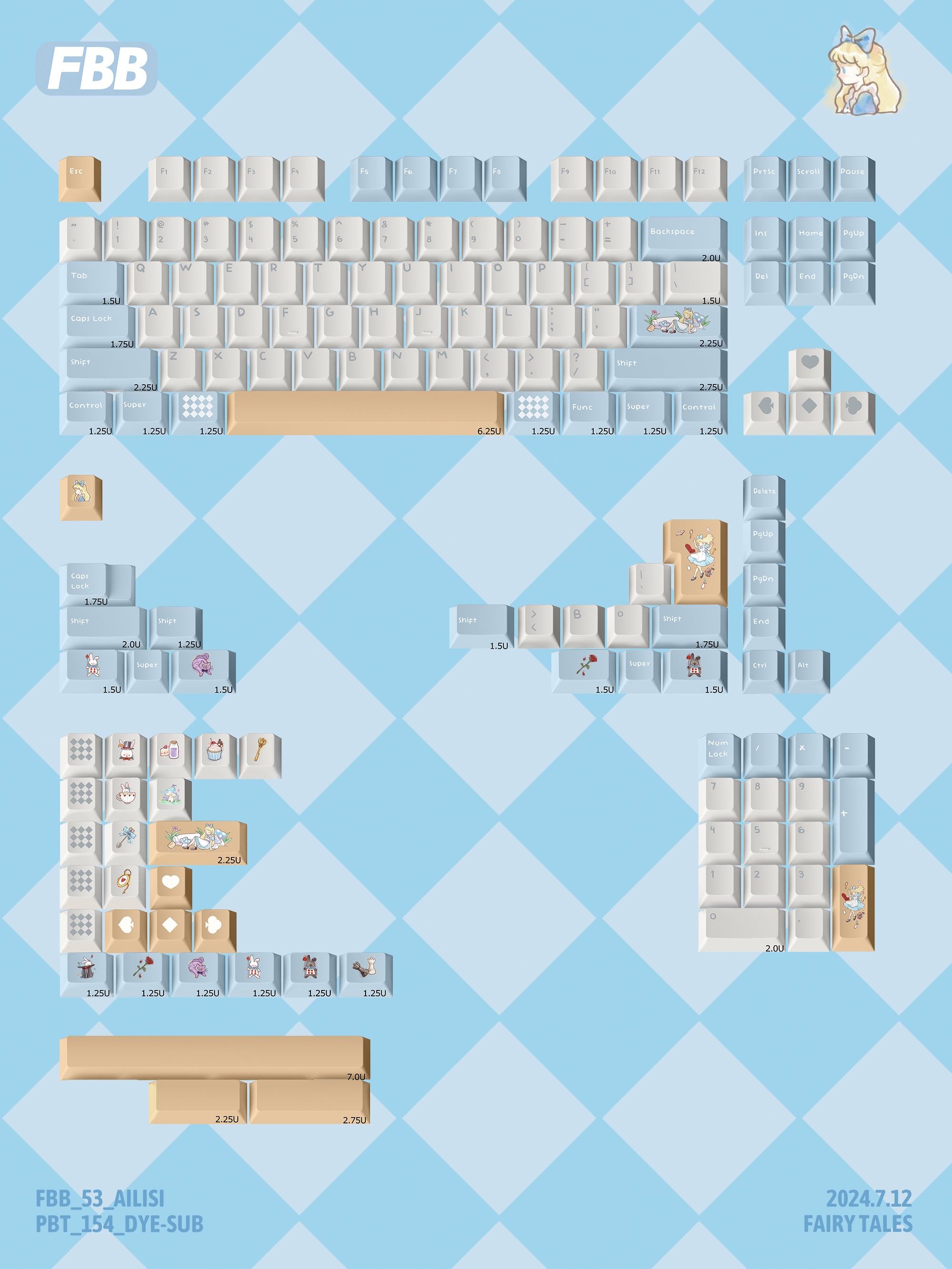 FBB Alice Keycaps Set