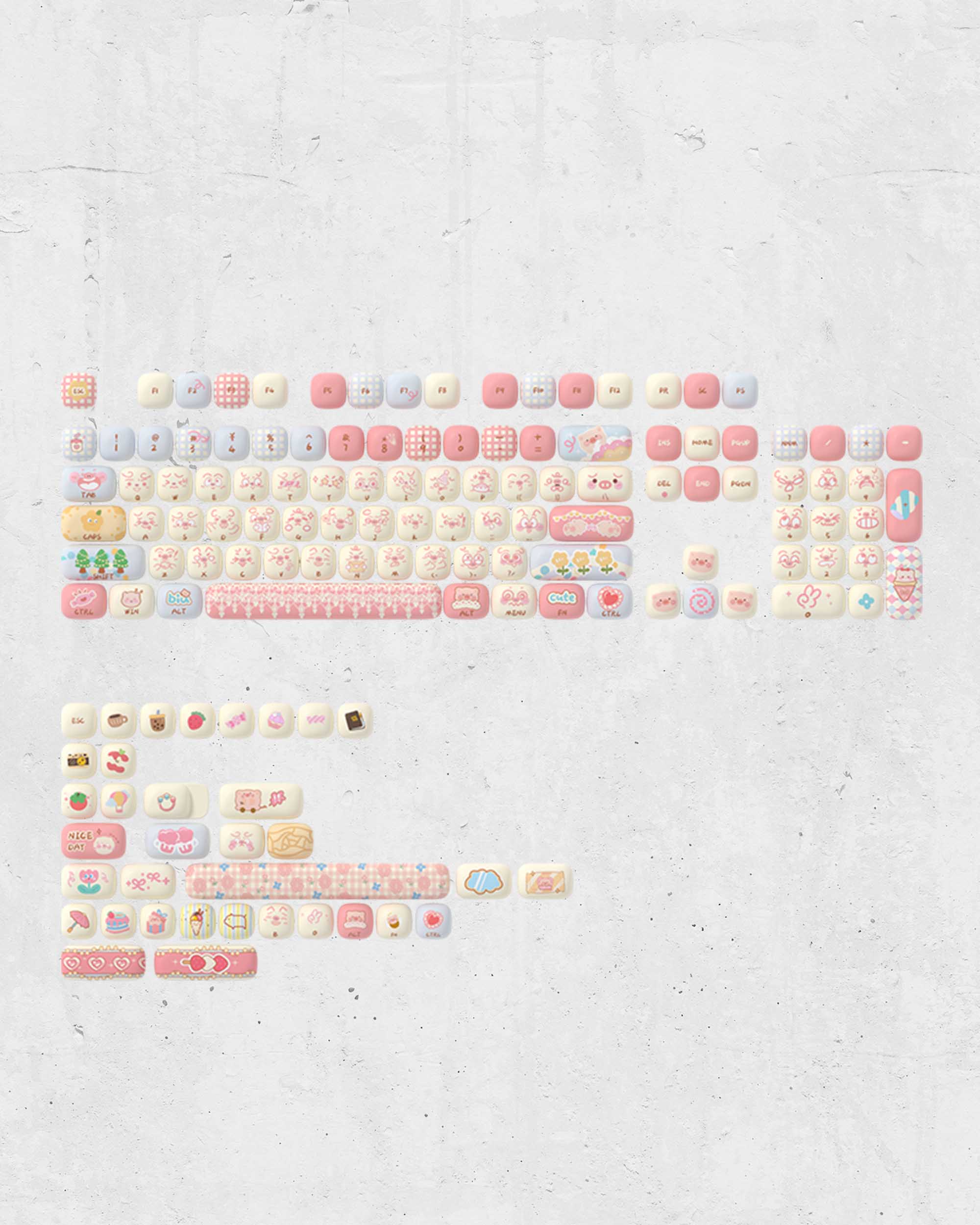 AKKO Piggy Party Keycaps Set