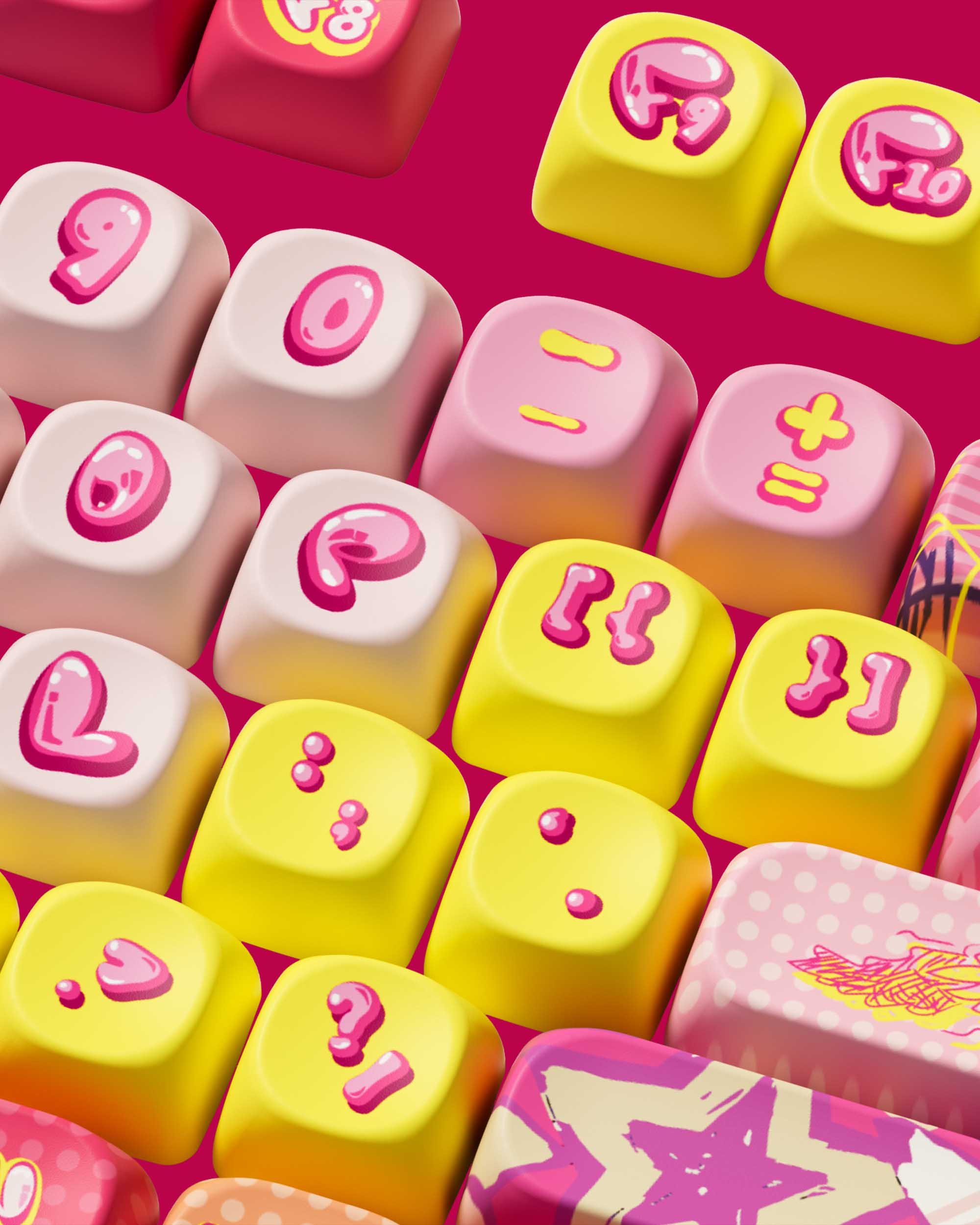 AKKO Rainbow Candy Keycaps Set
