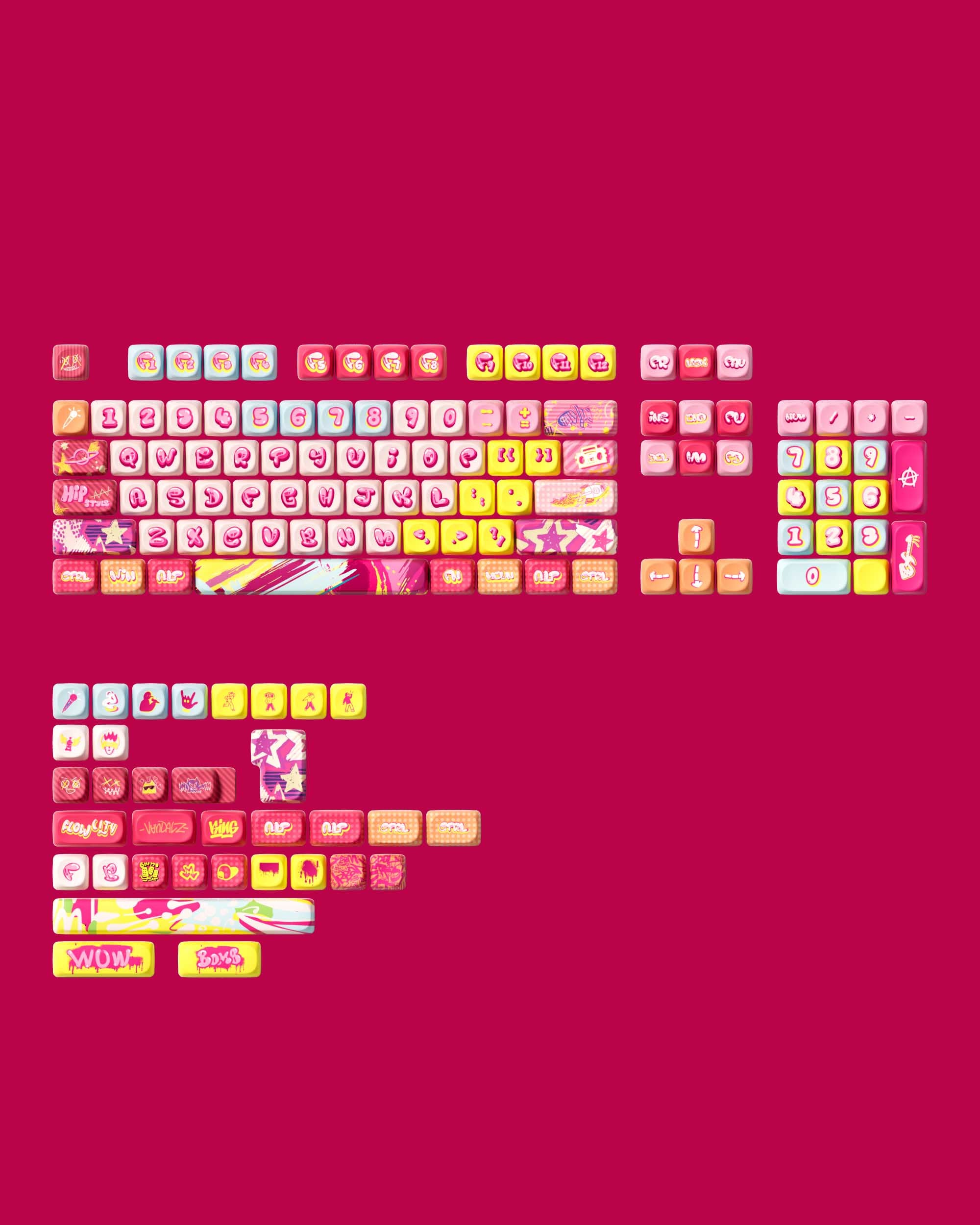 AKKO Rainbow Candy Keycaps Set