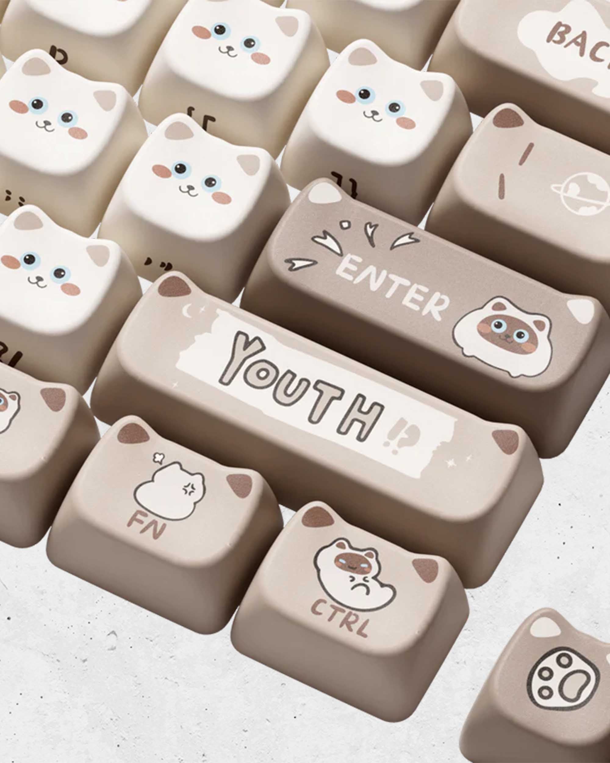 AKKO Siamese Cat Keycaps Set