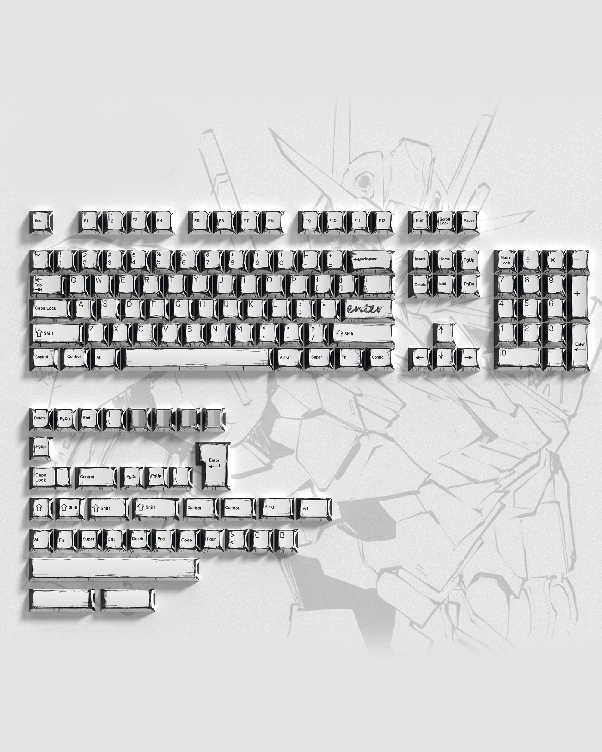 Comics Mixed Lights Keycaps Set