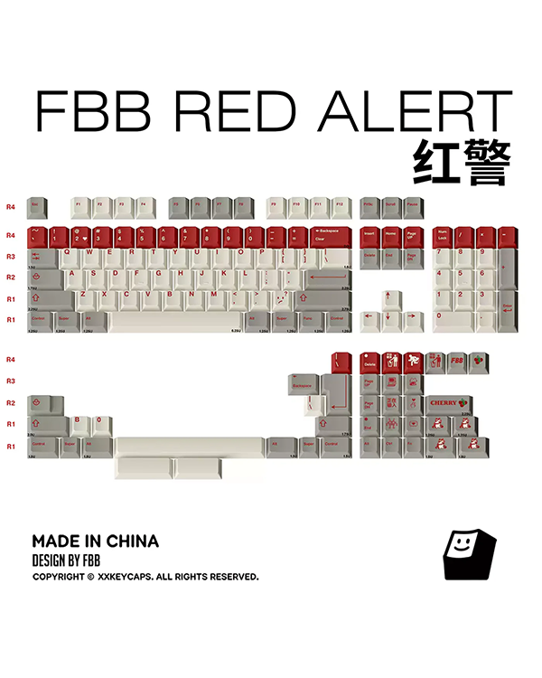FBB Red Alert Keycap Set