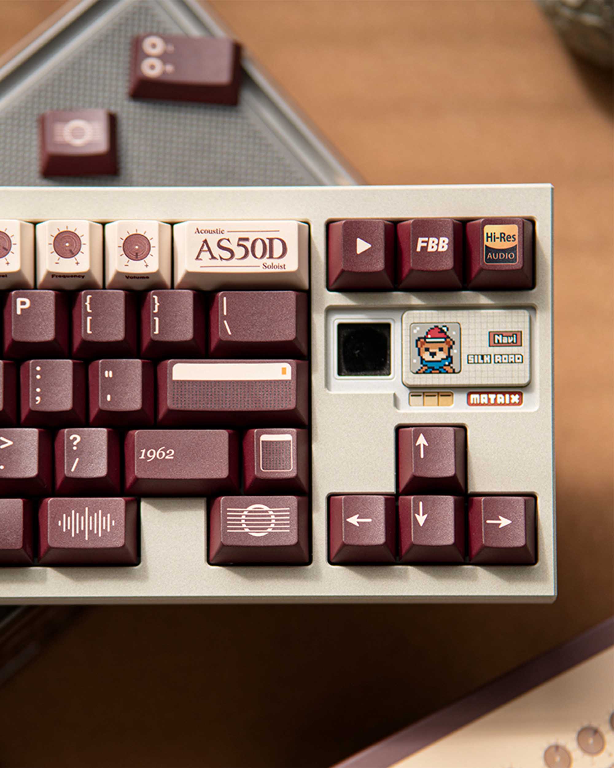 FBB AS50D Brown Keycaps Set