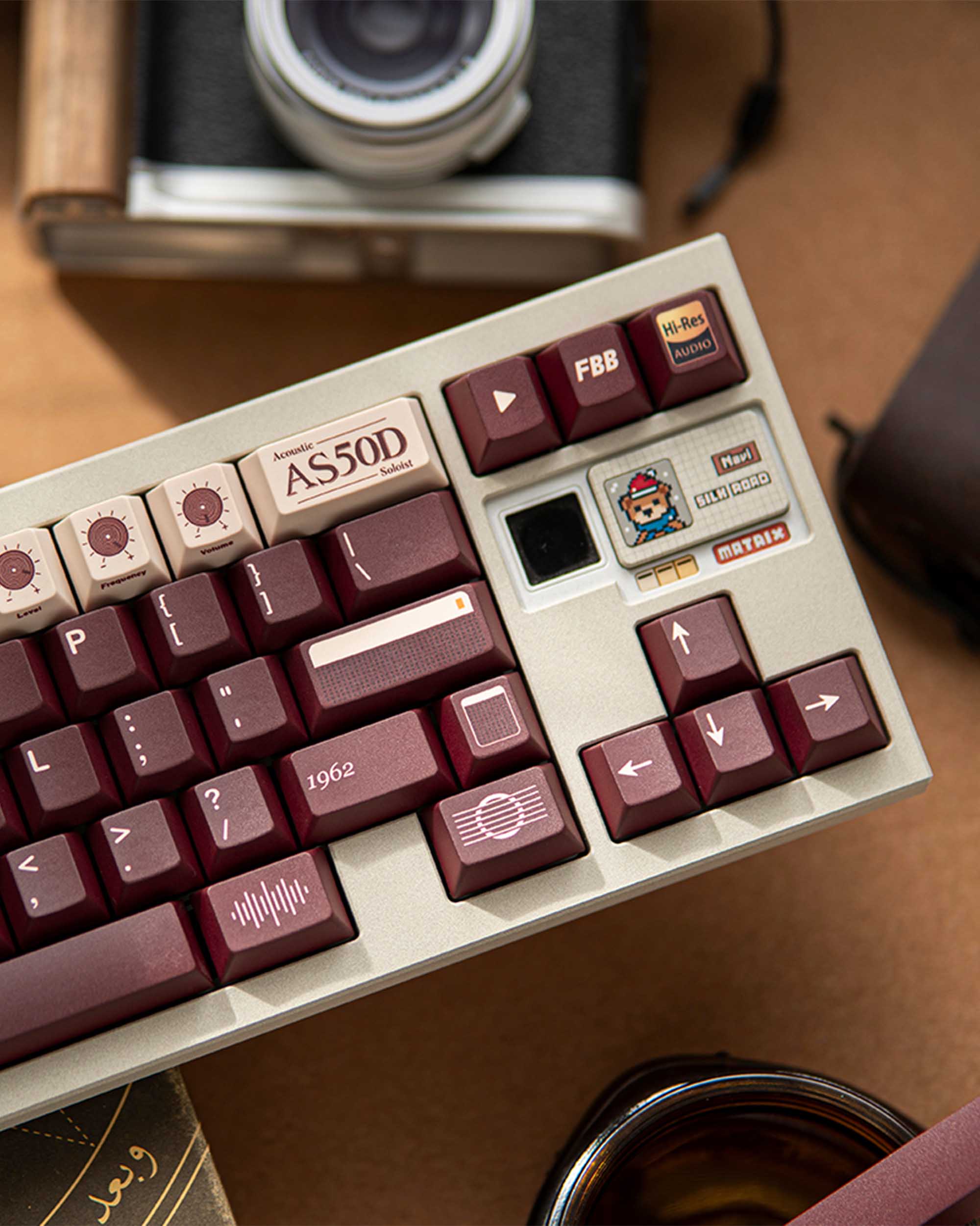 FBB AS50D Brown Keycaps Set