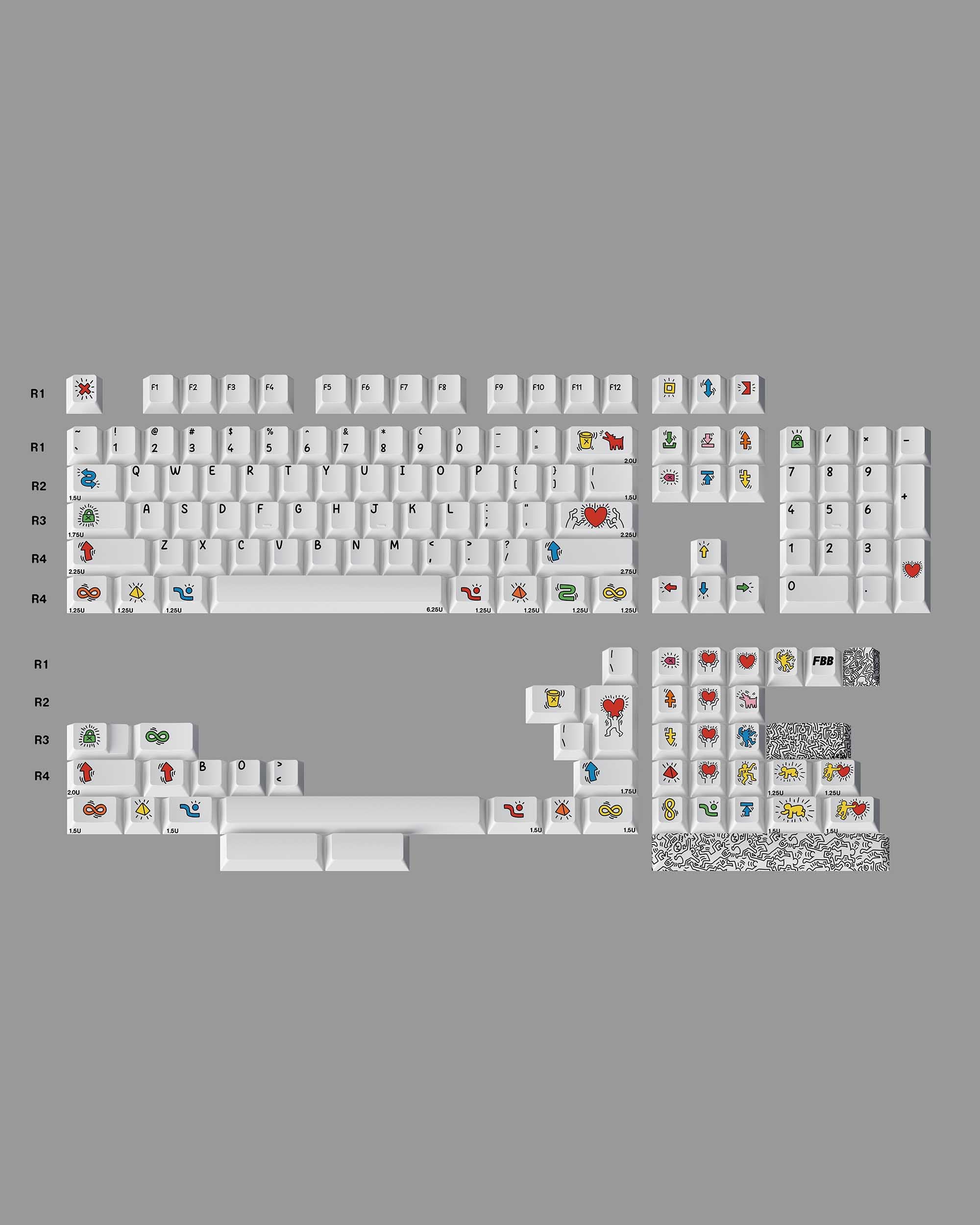 FBB Graffiti Keycaps Set