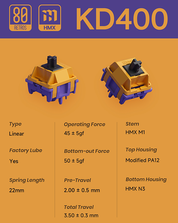 80Retros x HMX KD400 - Linear Switch