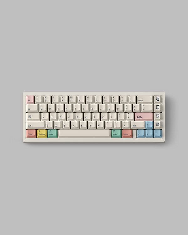 FBB 2100Retro Cream White Keycaps Set
