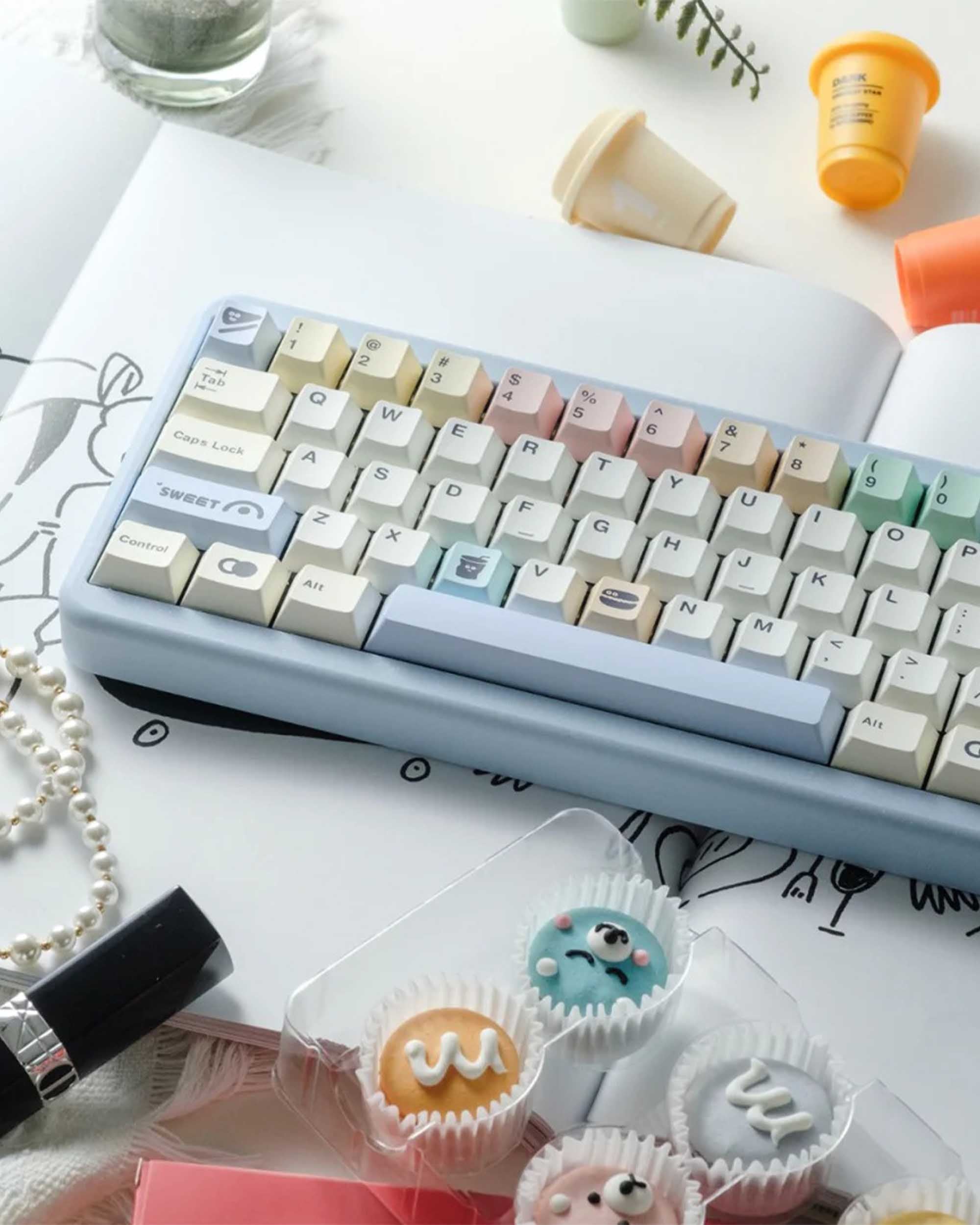TUTKEYS X KOKOKEY Macaron Burnt Dessert Keycaps Set
