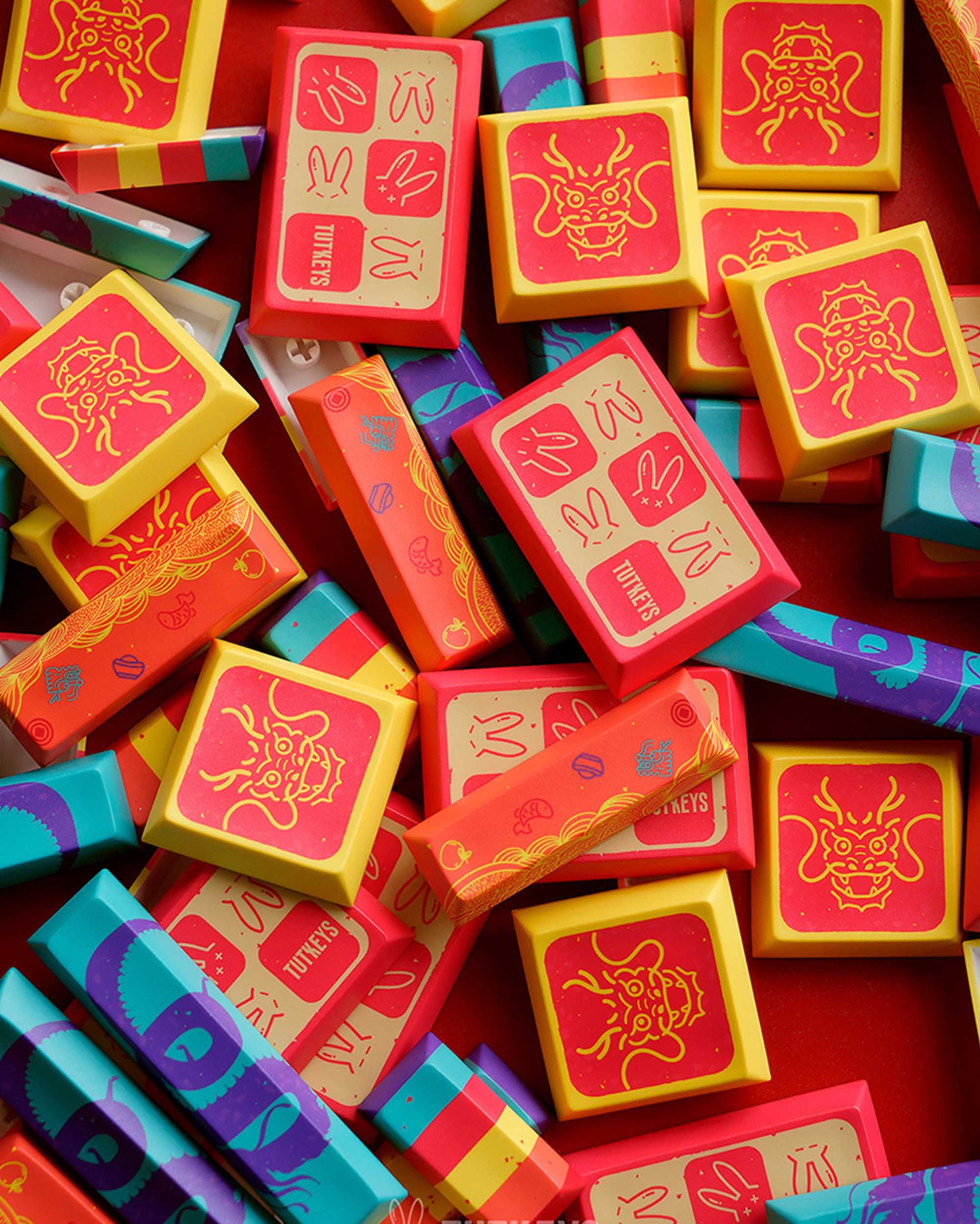 Tutkeys Year of Dragon Building Blocks Set