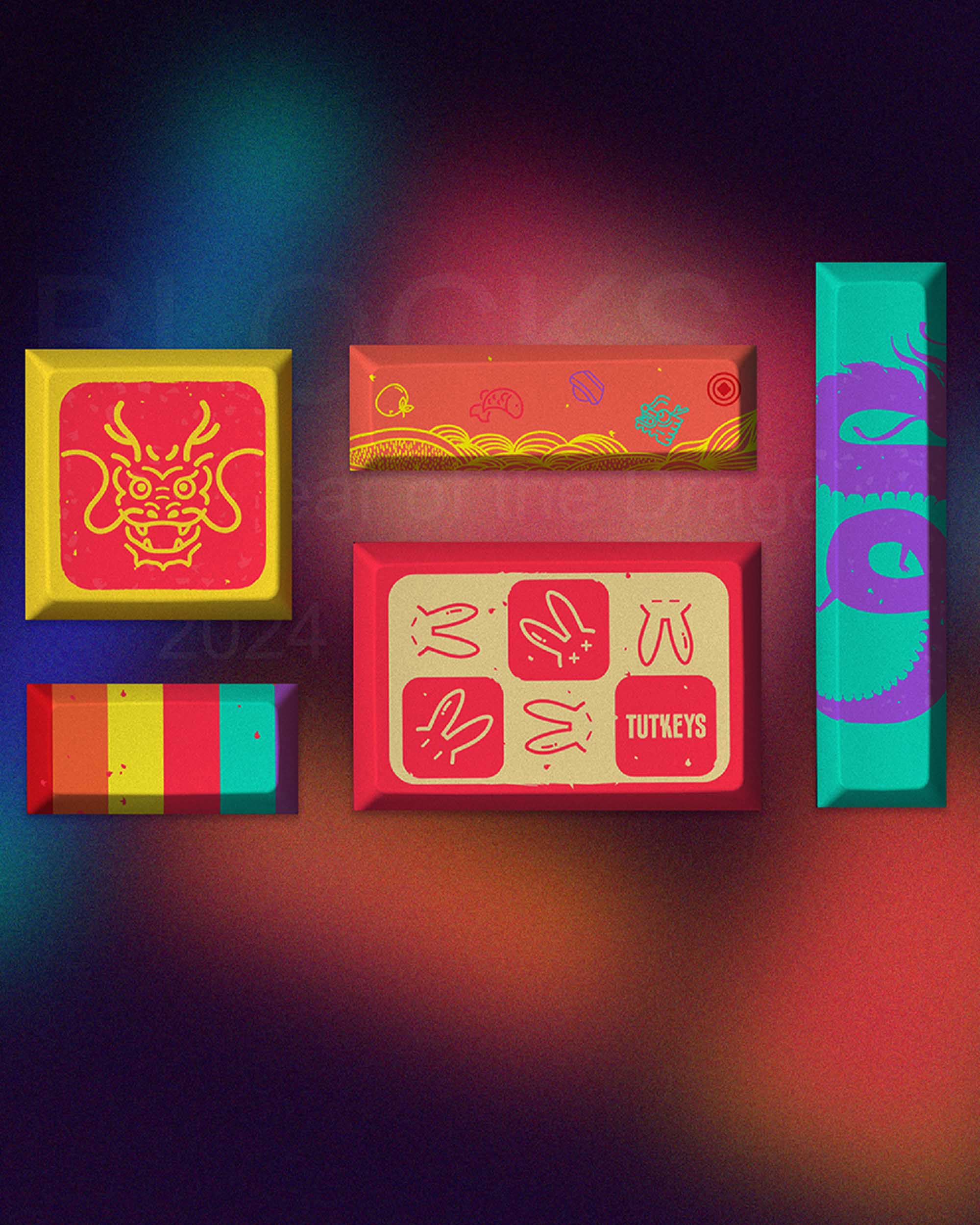 Tutkeys Year of Dragon Building Blocks Set