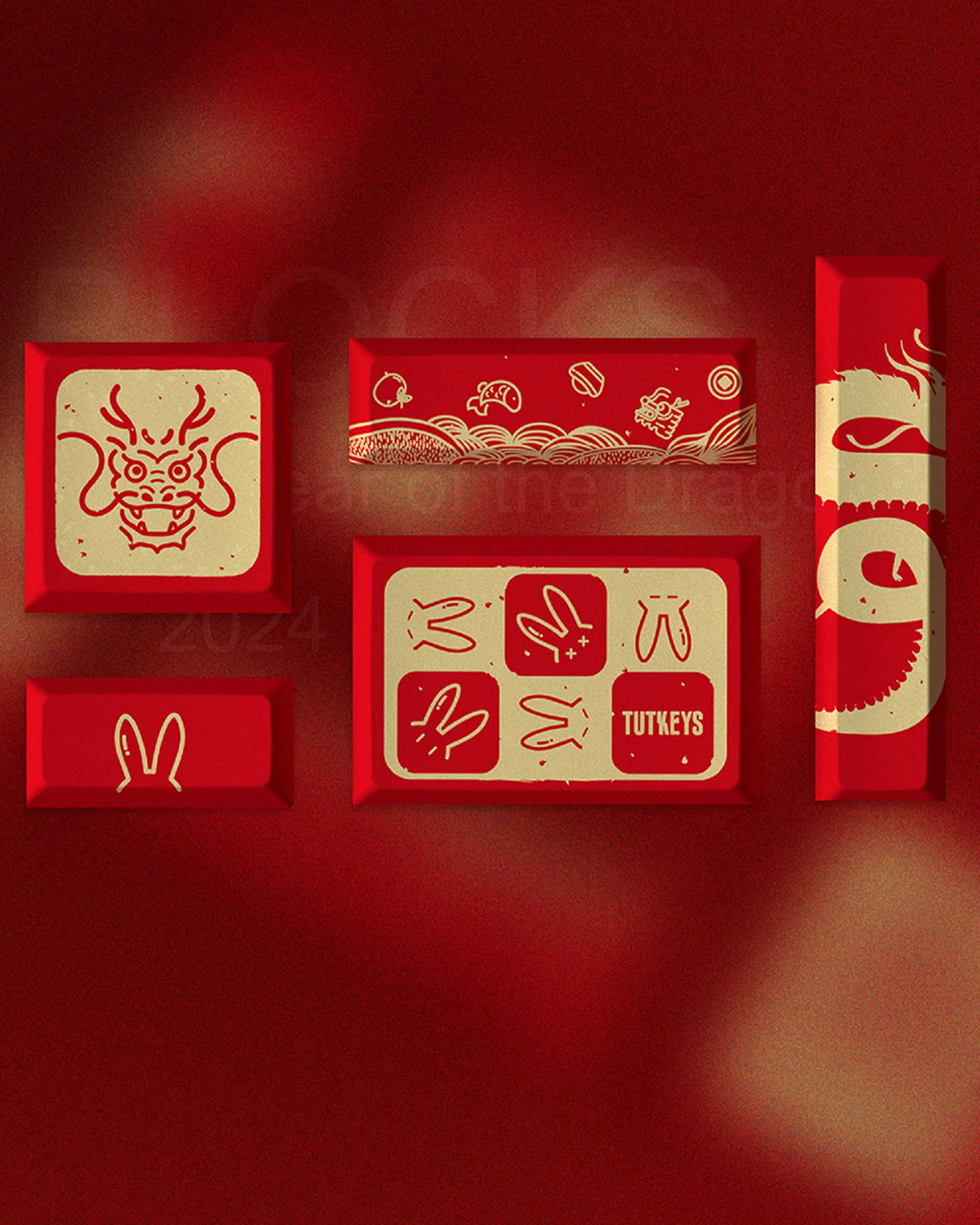 Tutkeys Year of Dragon Building Blocks Set