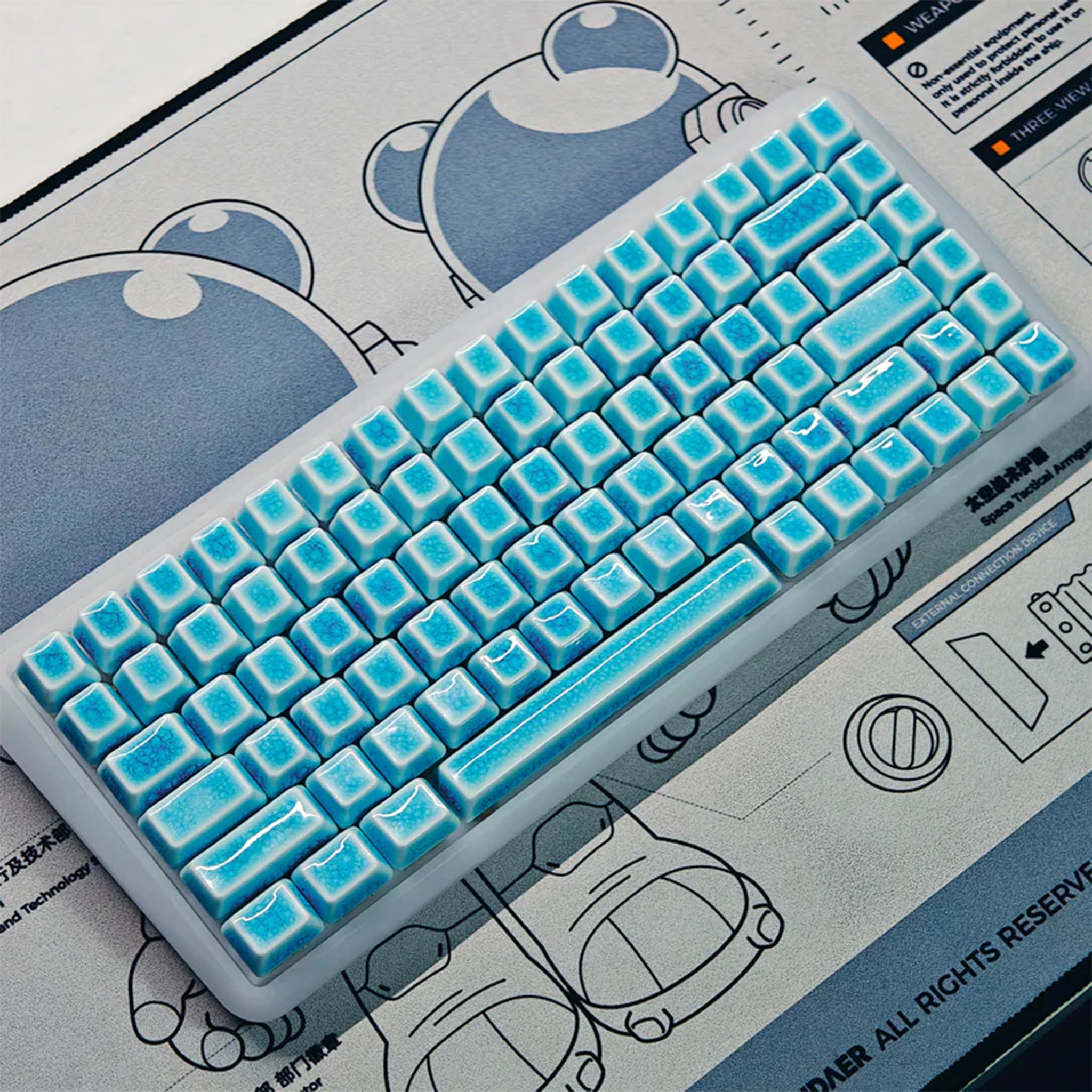 Cerakey Ceramic Full Keycap Set