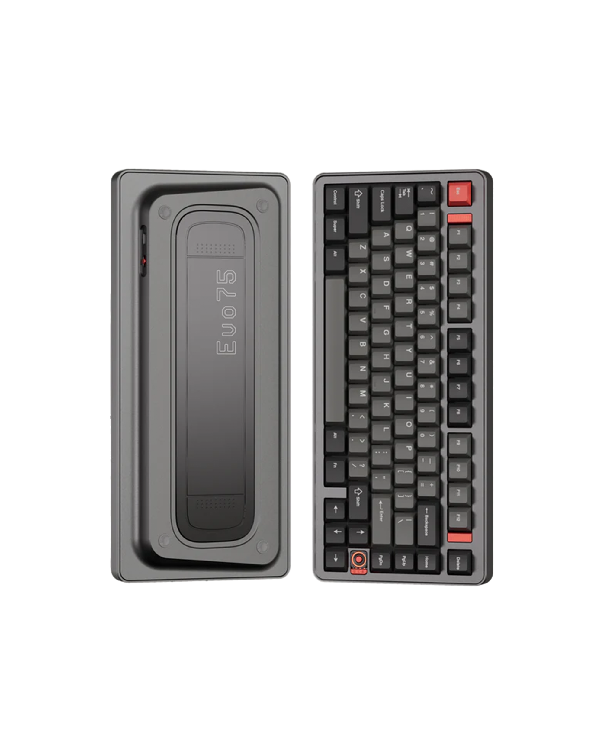 คีย์บอร์ด Evoworks Evo75 Mechanical Keyboard – Custom 75% Keyboard Layout - Anodized Basalt Grey Color