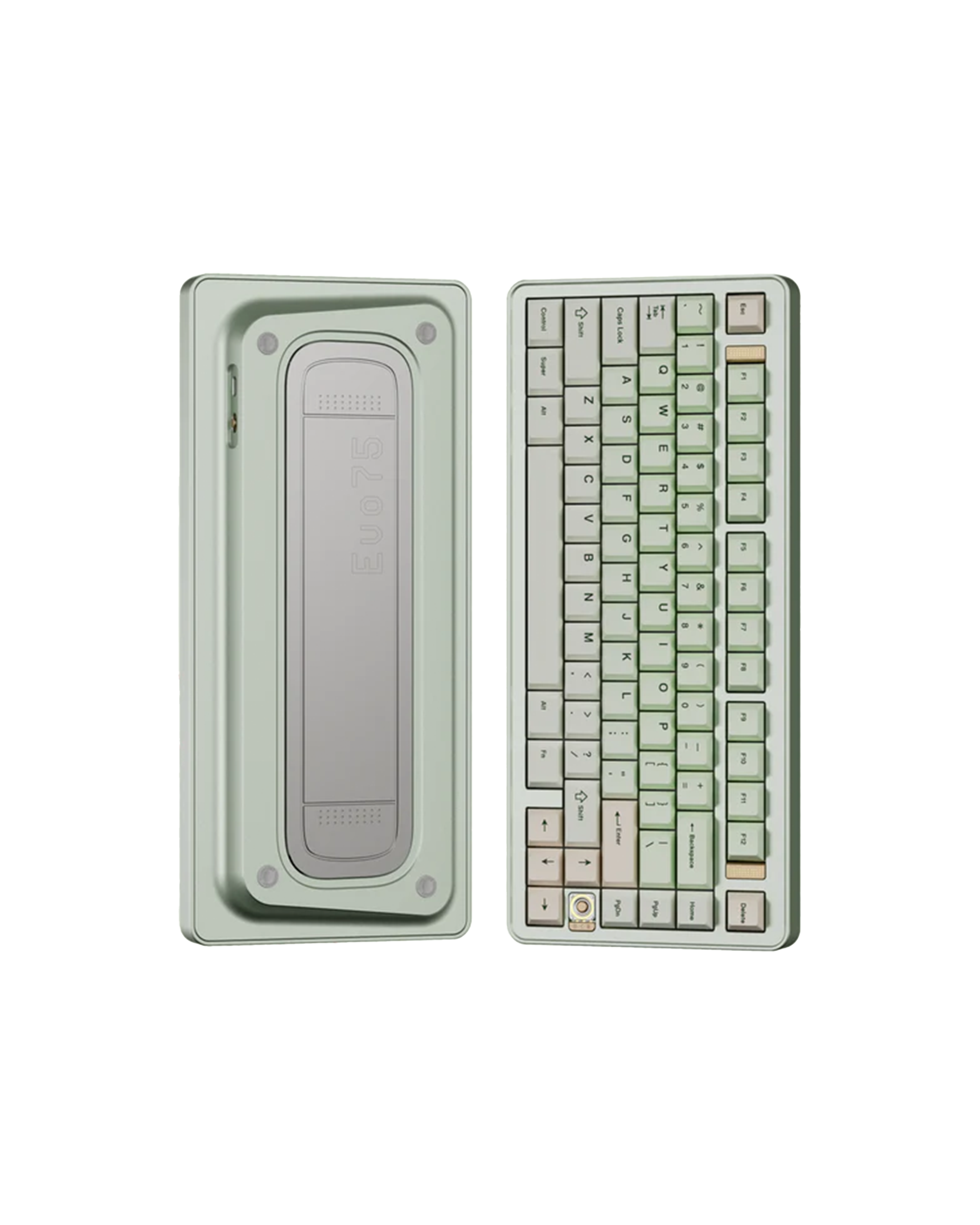 คีย์บอร์ด Evoworks Evo75 Mechanical Keyboard – Custom 75% Keyboard Layout - Anodized Light Sage Color
