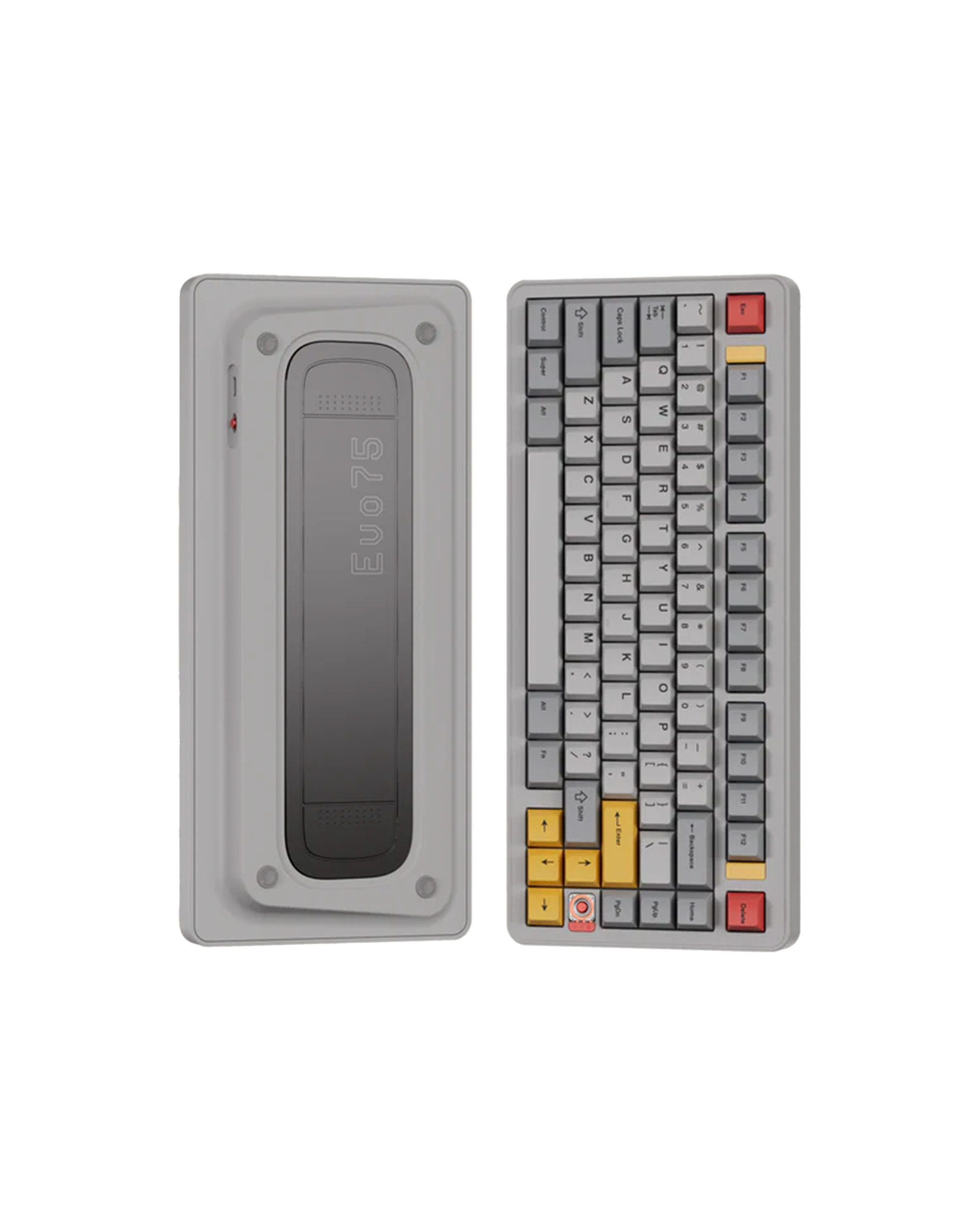 คีย์บอร์ด Evoworks Evo75 Mechanical Keyboard – Custom 75% Keyboard Layout - Spray-coated Eclipse Grey Color