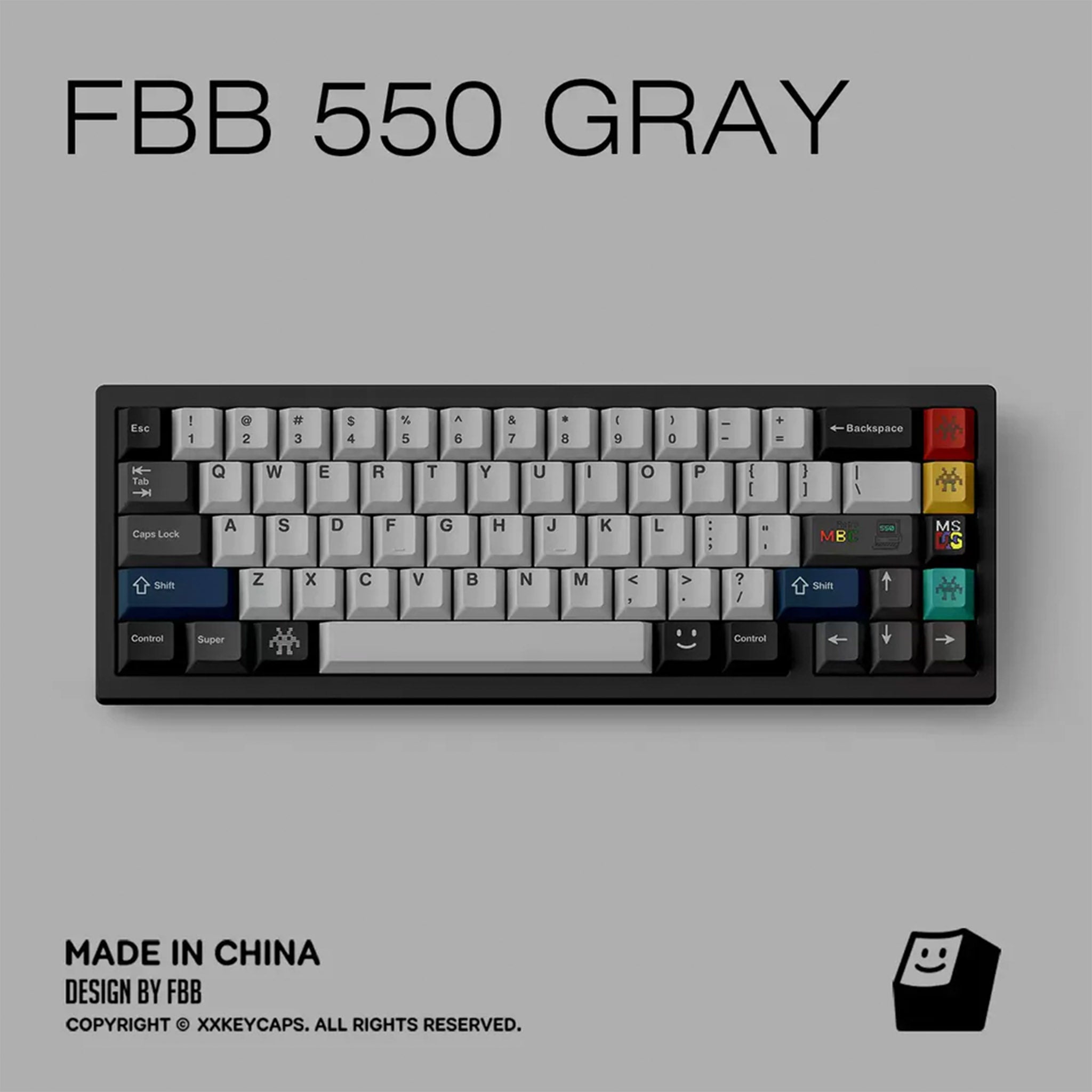 FBB 550 Gray Keycap Set