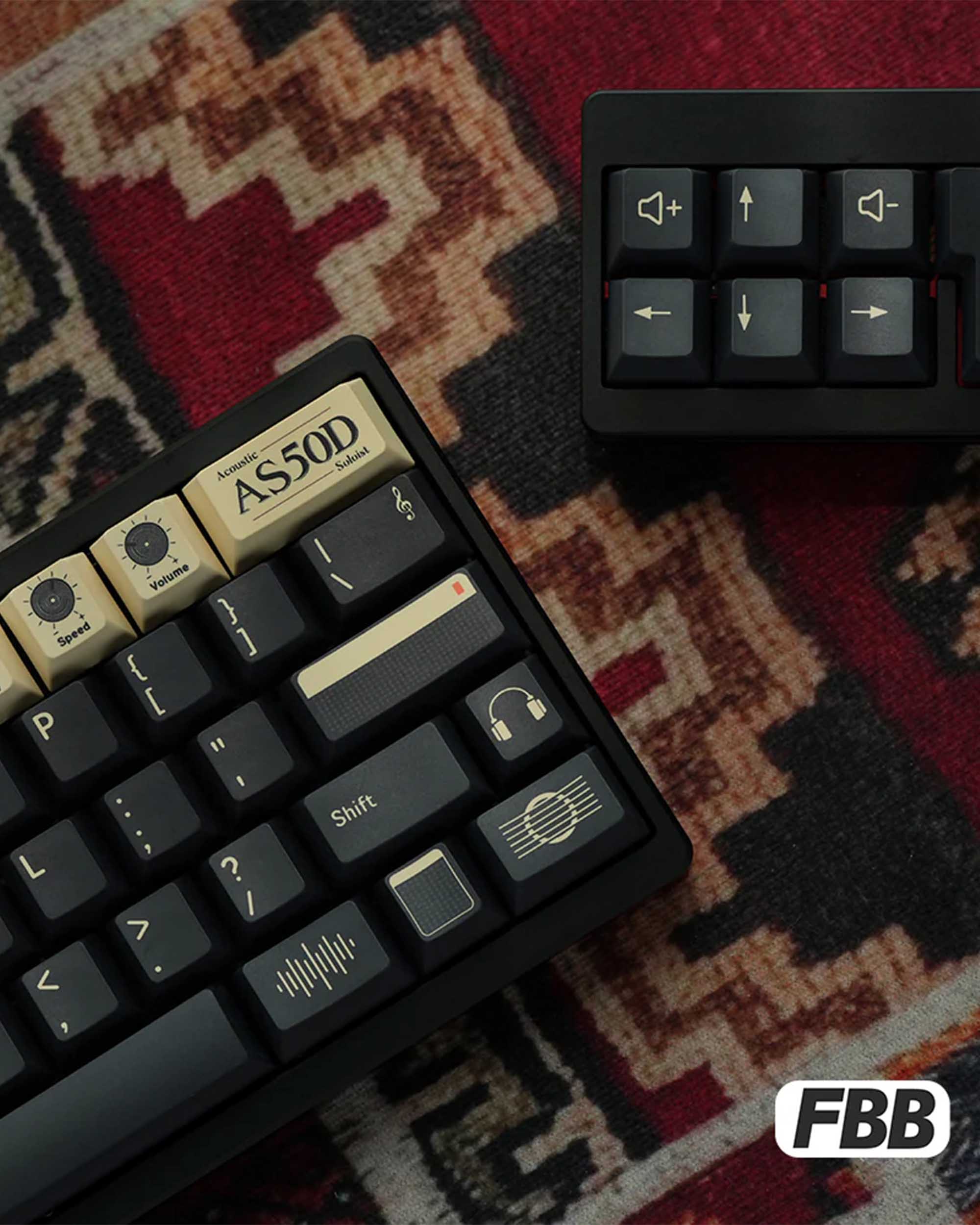 FBB AS50D Deep Gray Keycaps Set