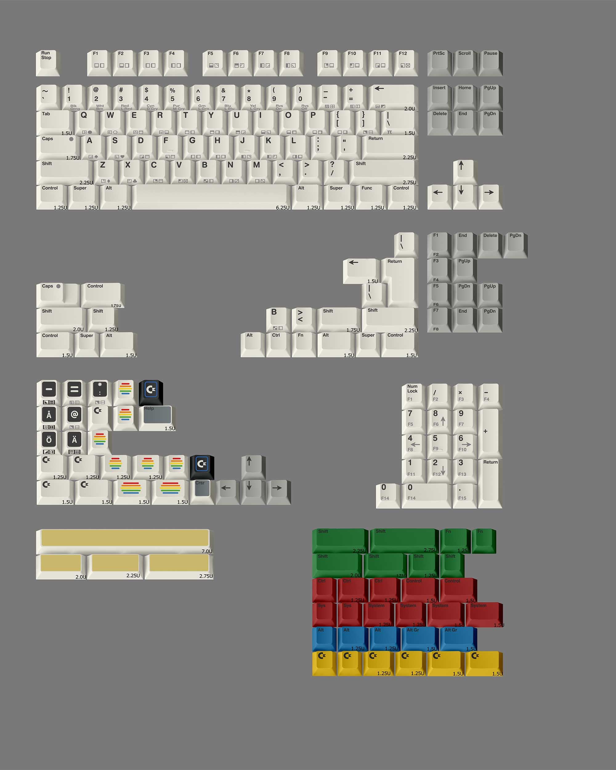 FBB Retro SX64 Keycaps Set