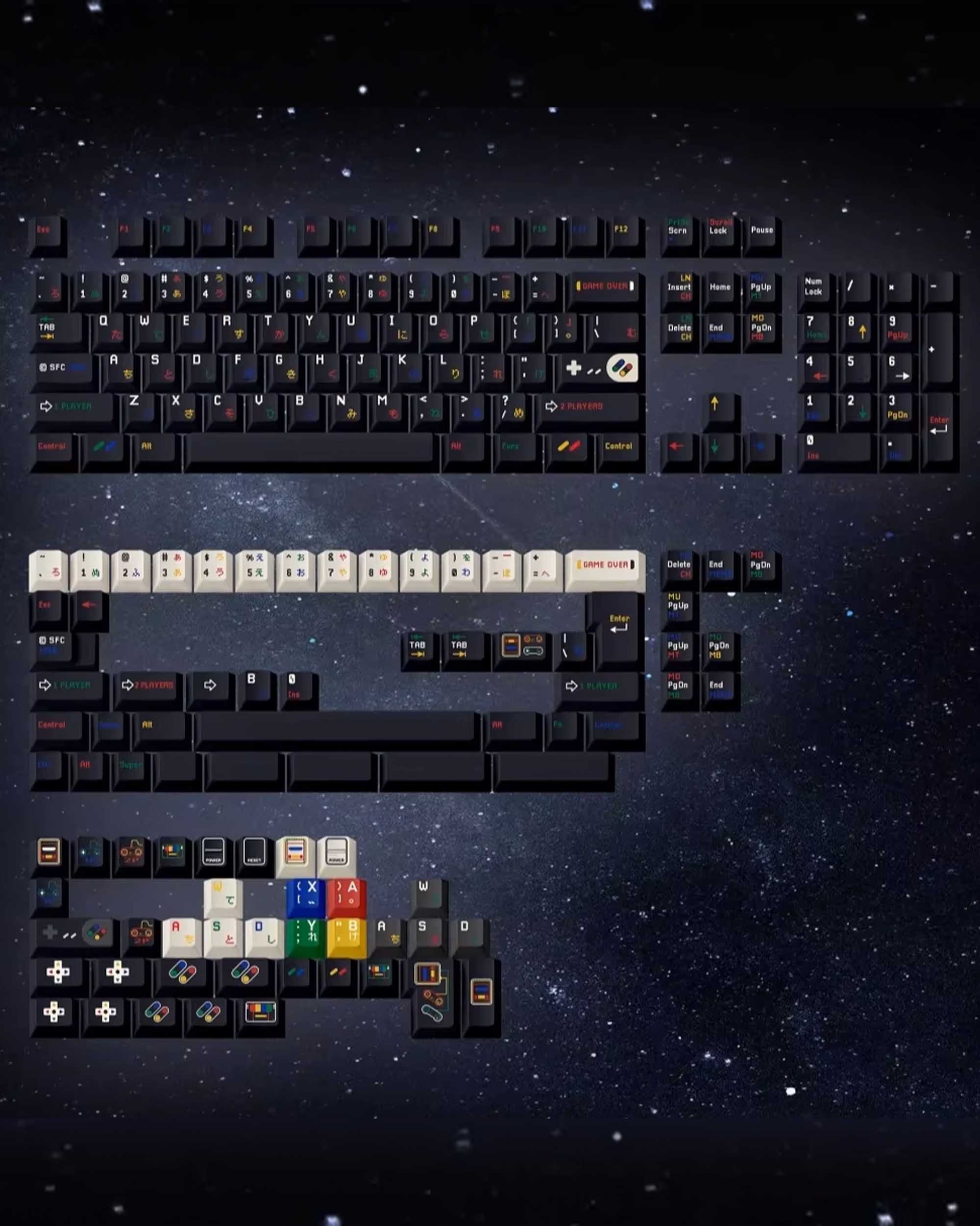FBB SFC 1990 Black EN-JP Keycaps Set