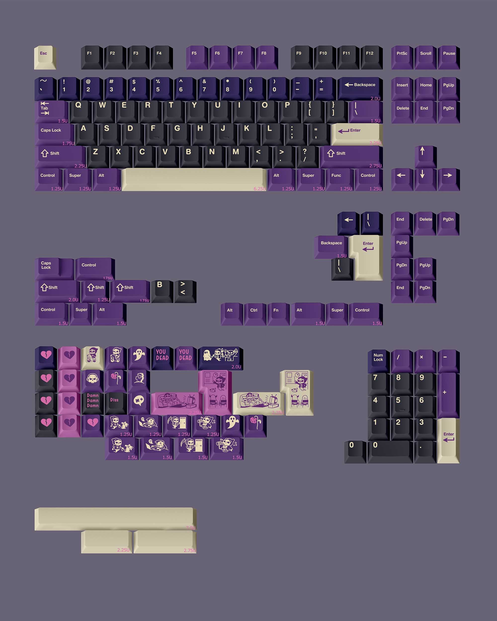 FBB DAMN Keycaps Set