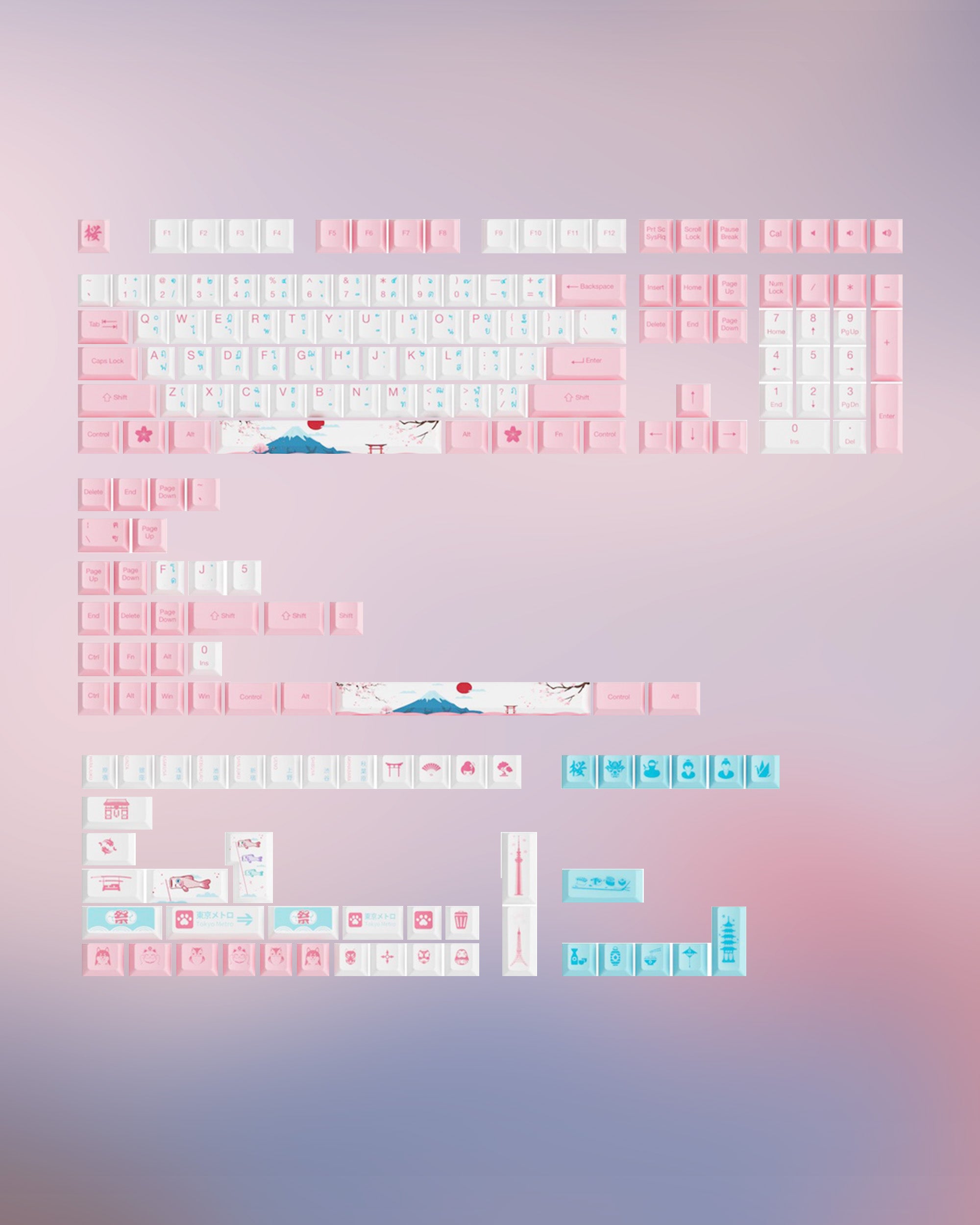 AKKO World Tour Tokyo Keycaps Set