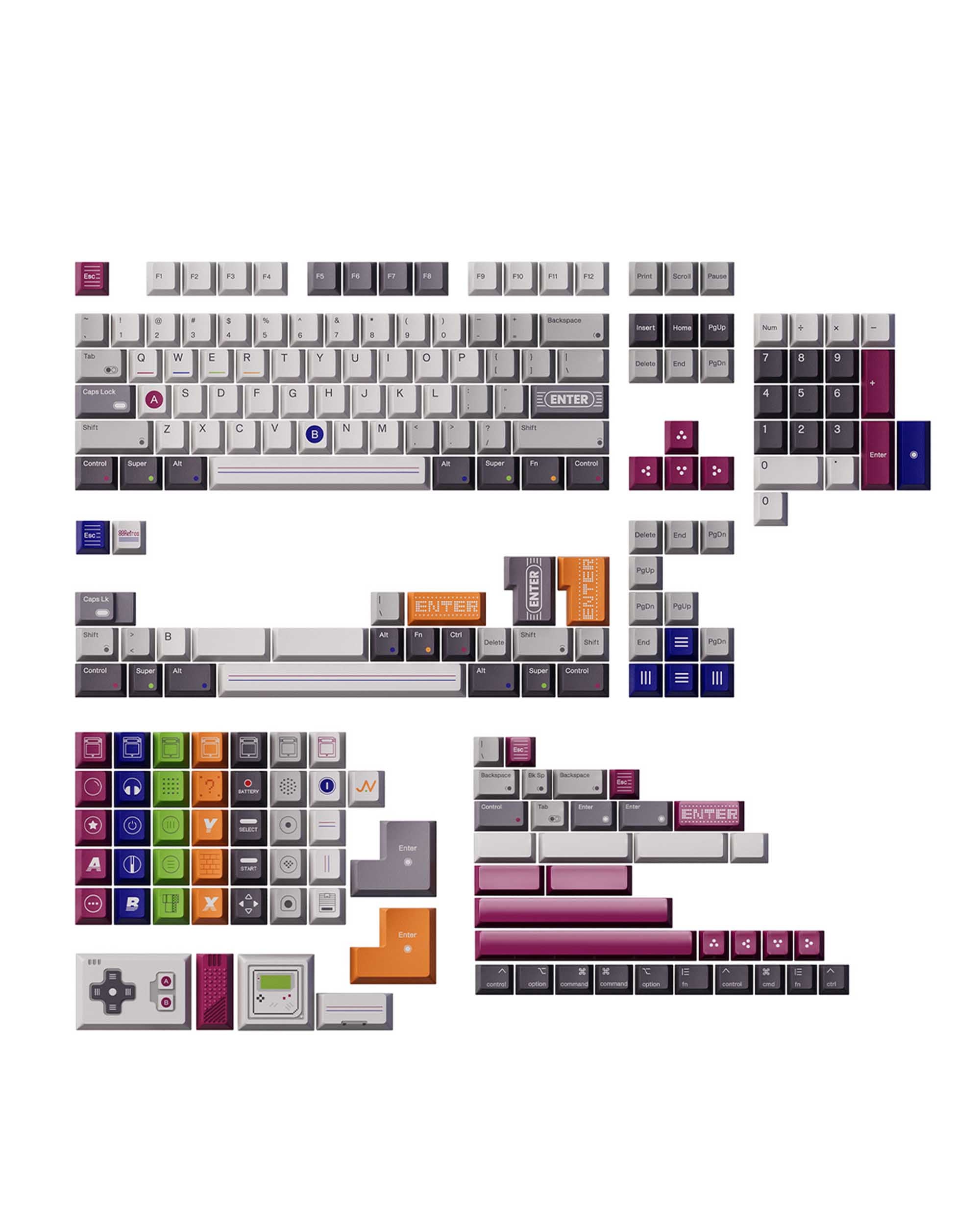 80Retros Game1989 Classic Keycaps Set