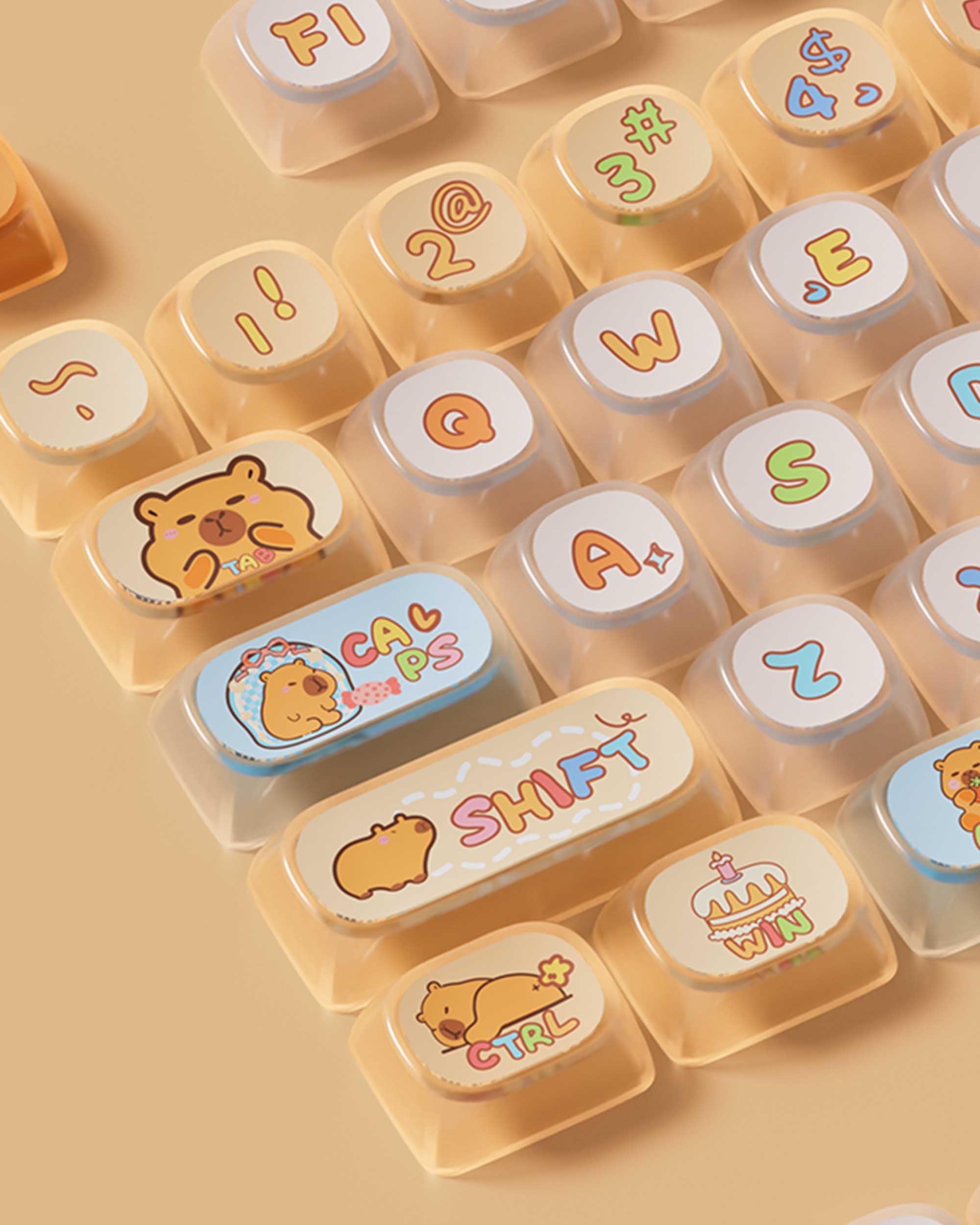 AKKO Capybara Pudding Keycaps Set