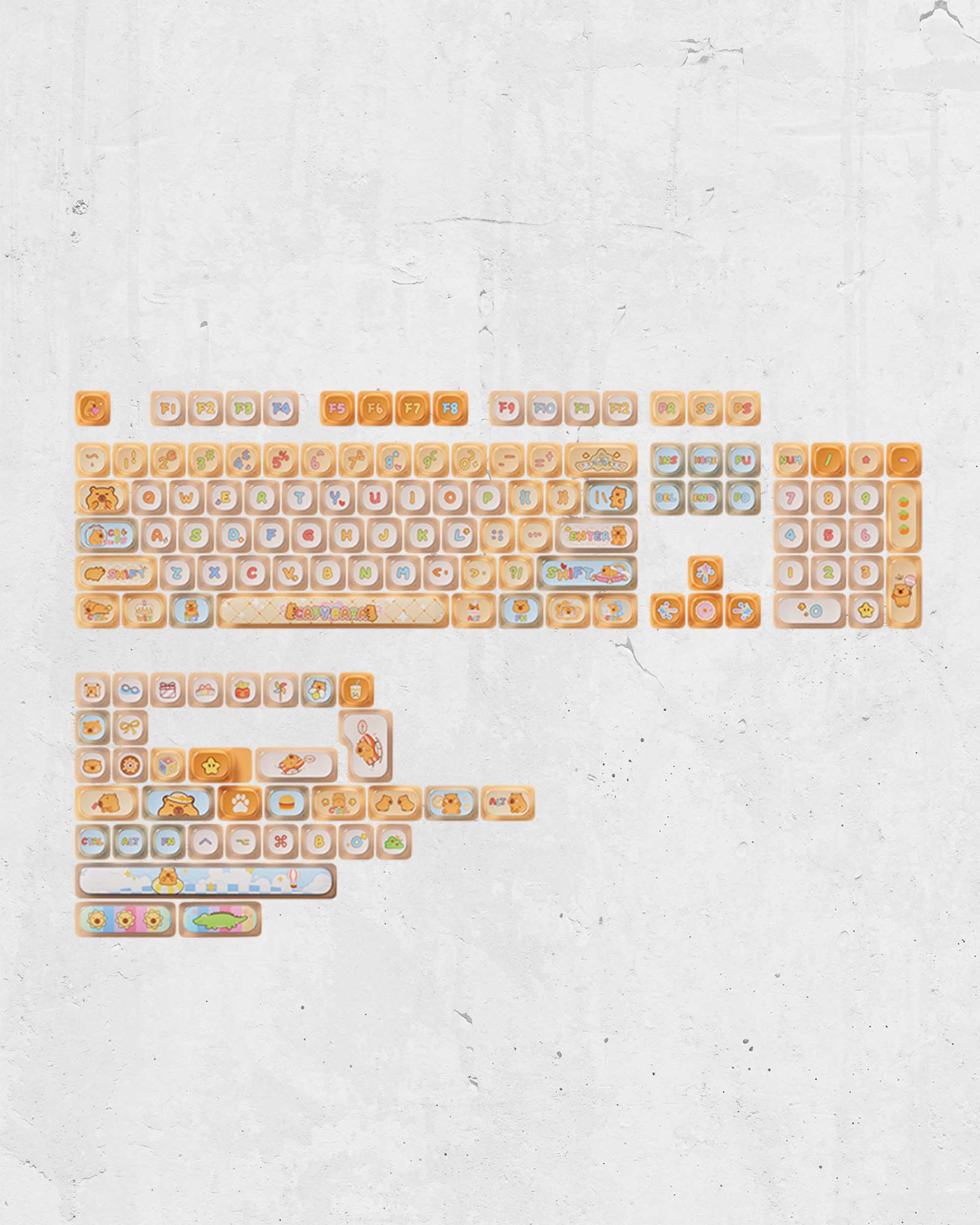 AKKO Capybara Pudding Keycaps Set