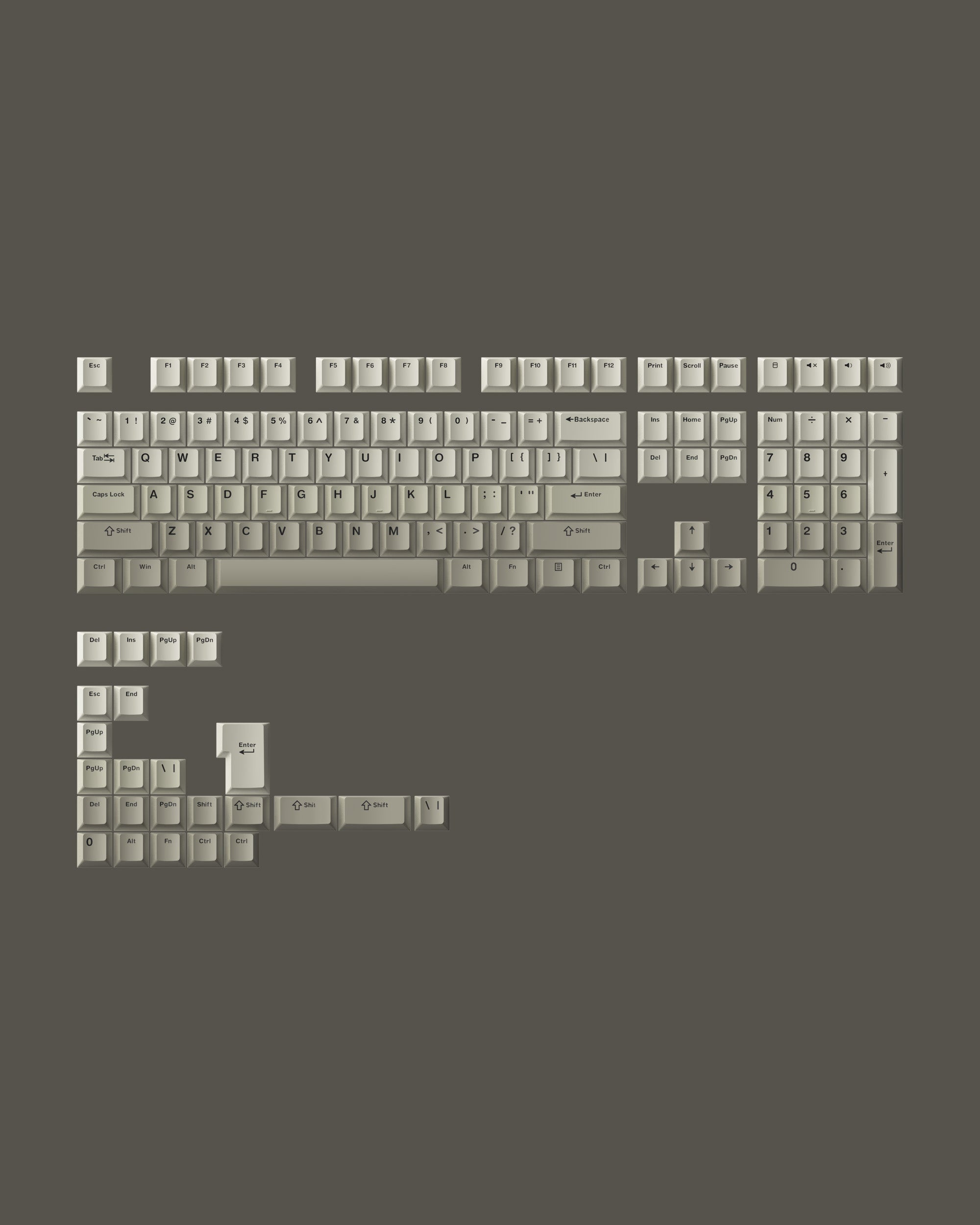 AKKO Warm Grey Keycaps Set