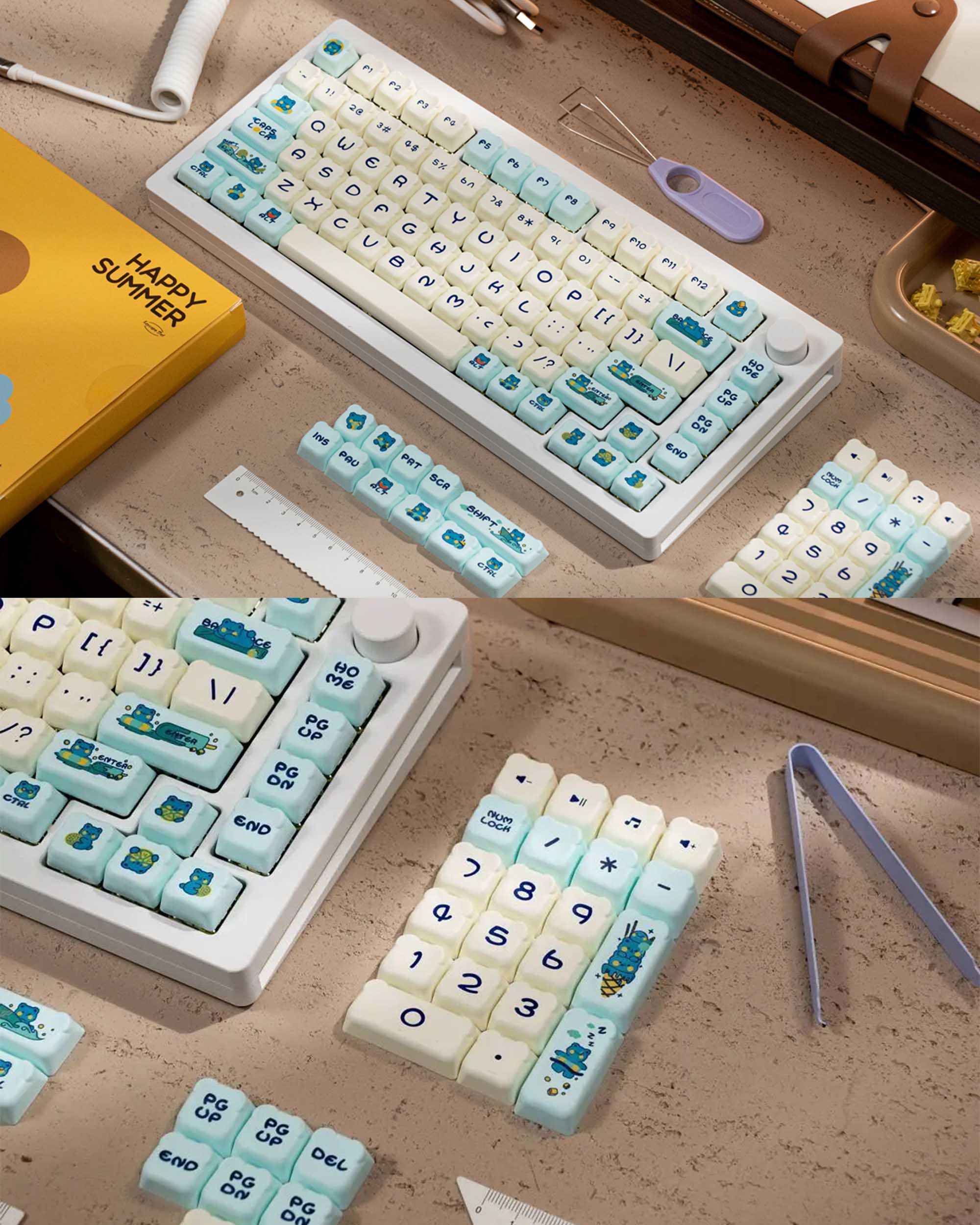 Akko Bear Shaped Keycaps Set