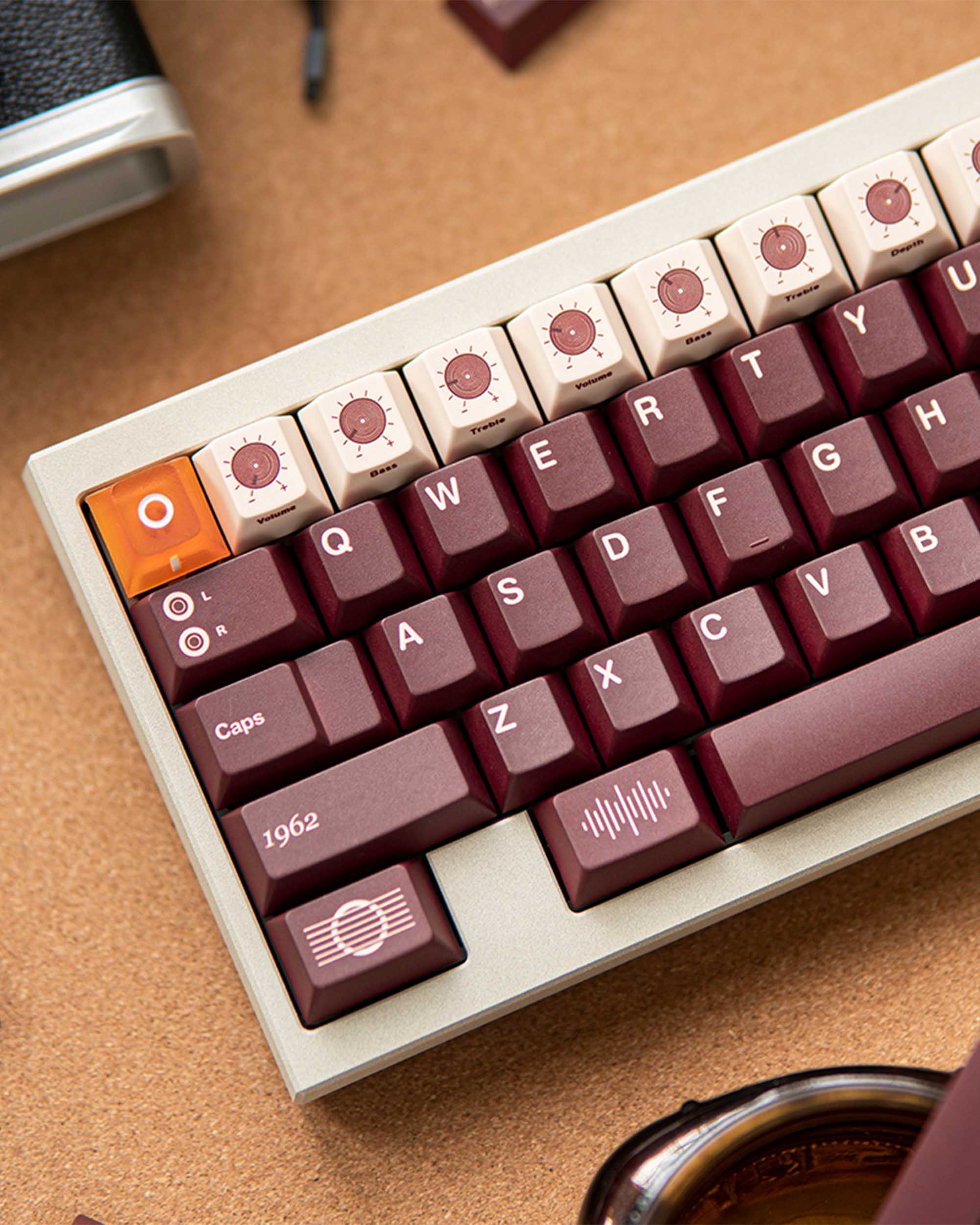 FBB AS50D Brown Keycaps Set