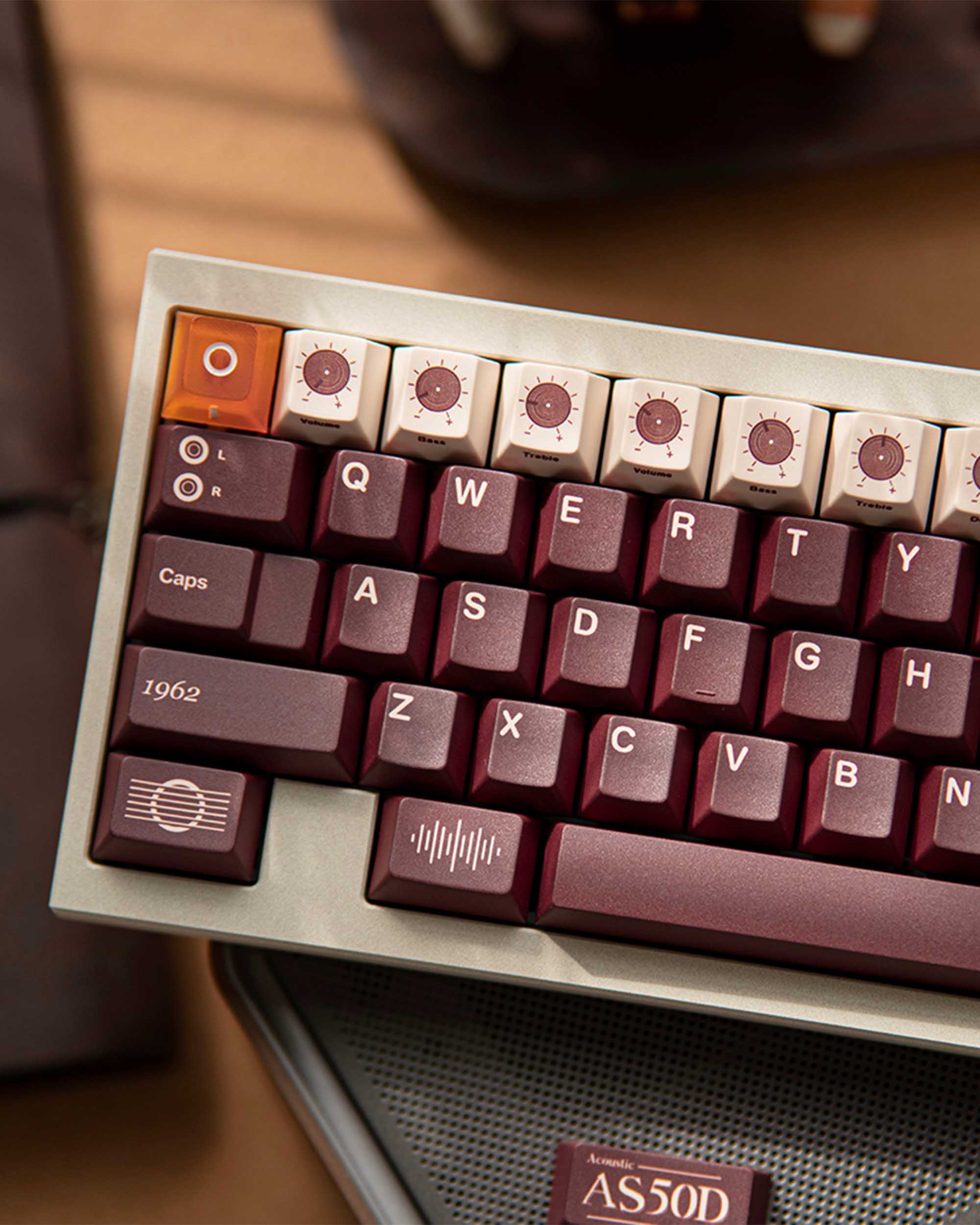 FBB AS50D Brown Keycaps Set