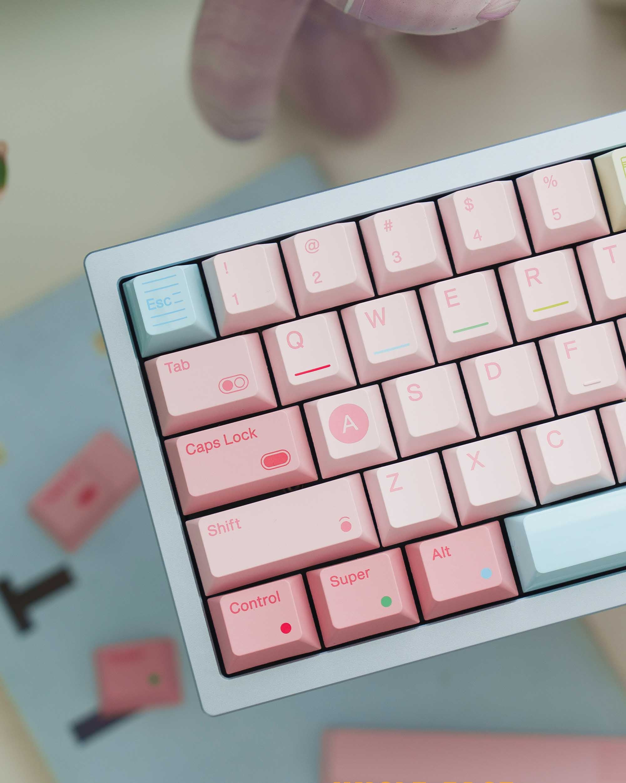 TUTKEYS X 80Retros GAME 1989 Pink Candy Keycaps Set