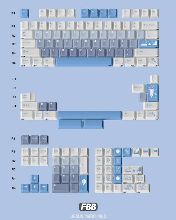 FBB Polar Bear Keycaps Set