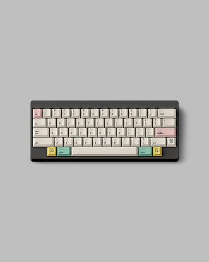 FBB 2100Retro Cream White Keycaps Set