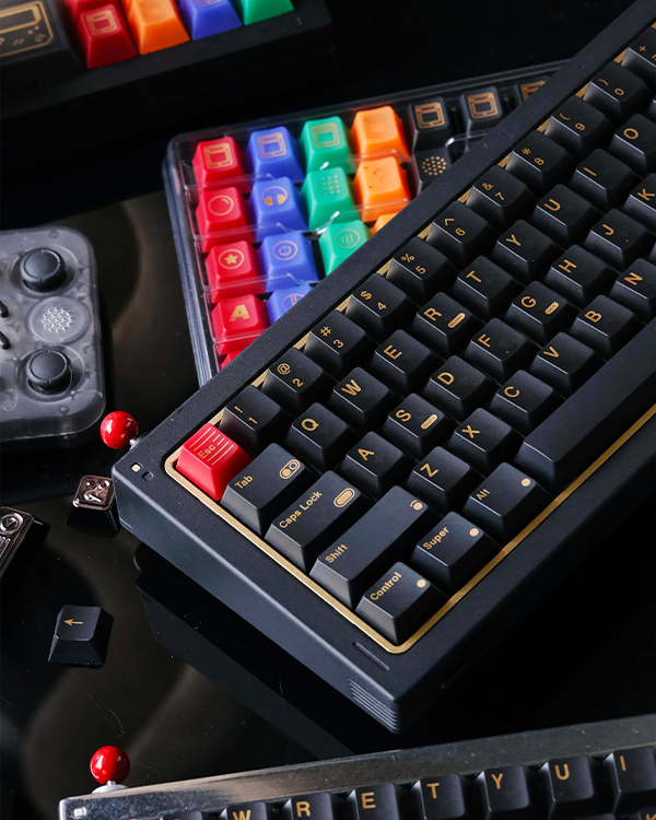 80retros Game1989 Black&Gold (All in one) Keycap Set