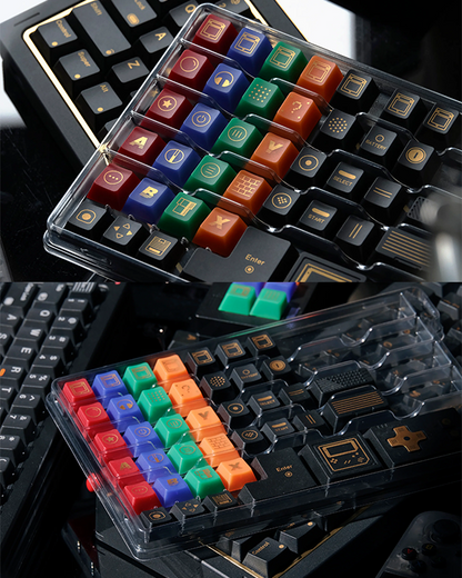 80retros Game1989 Black&Gold (All in one) Keycap Set