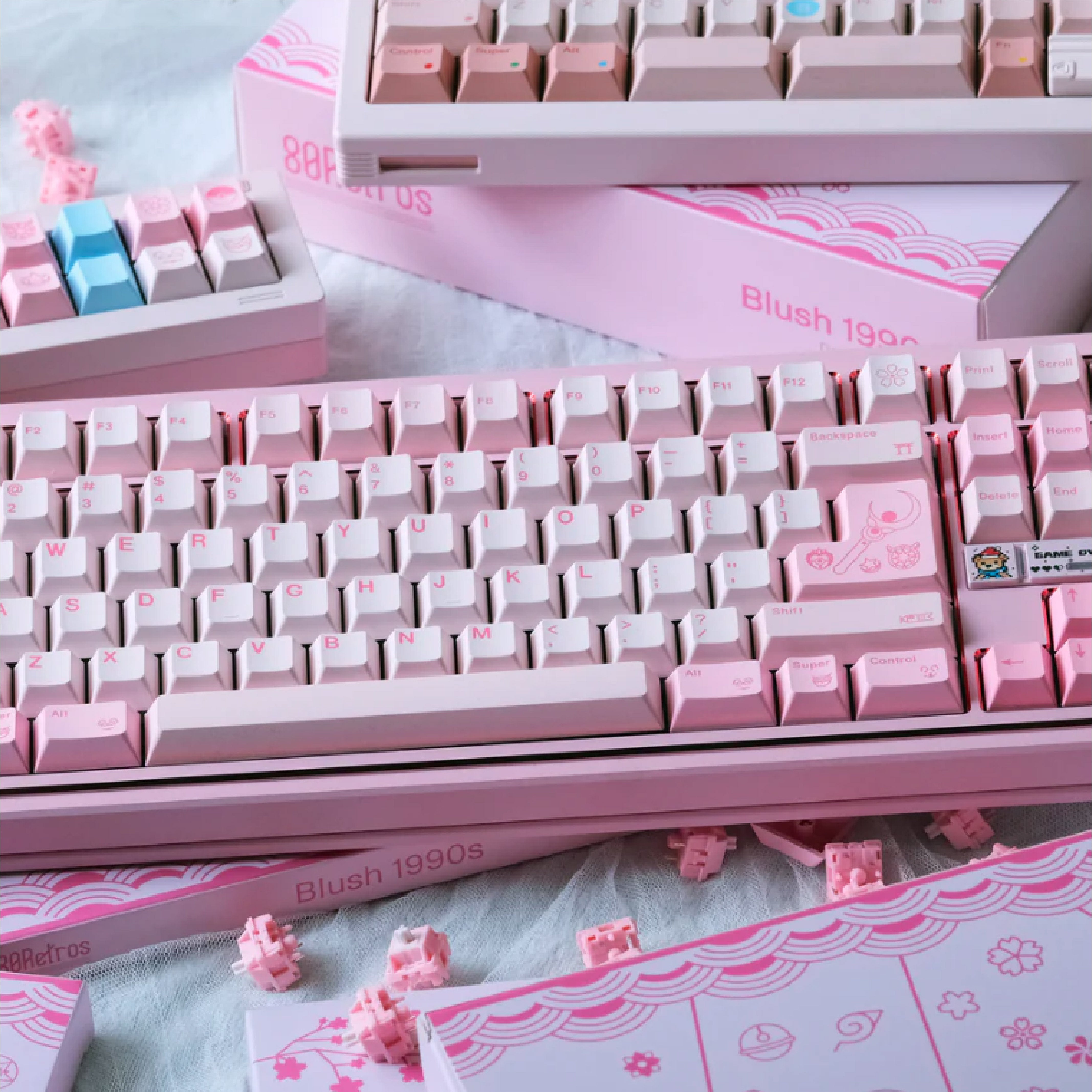 80retros Blush 1990s [All in one] Keycap Set