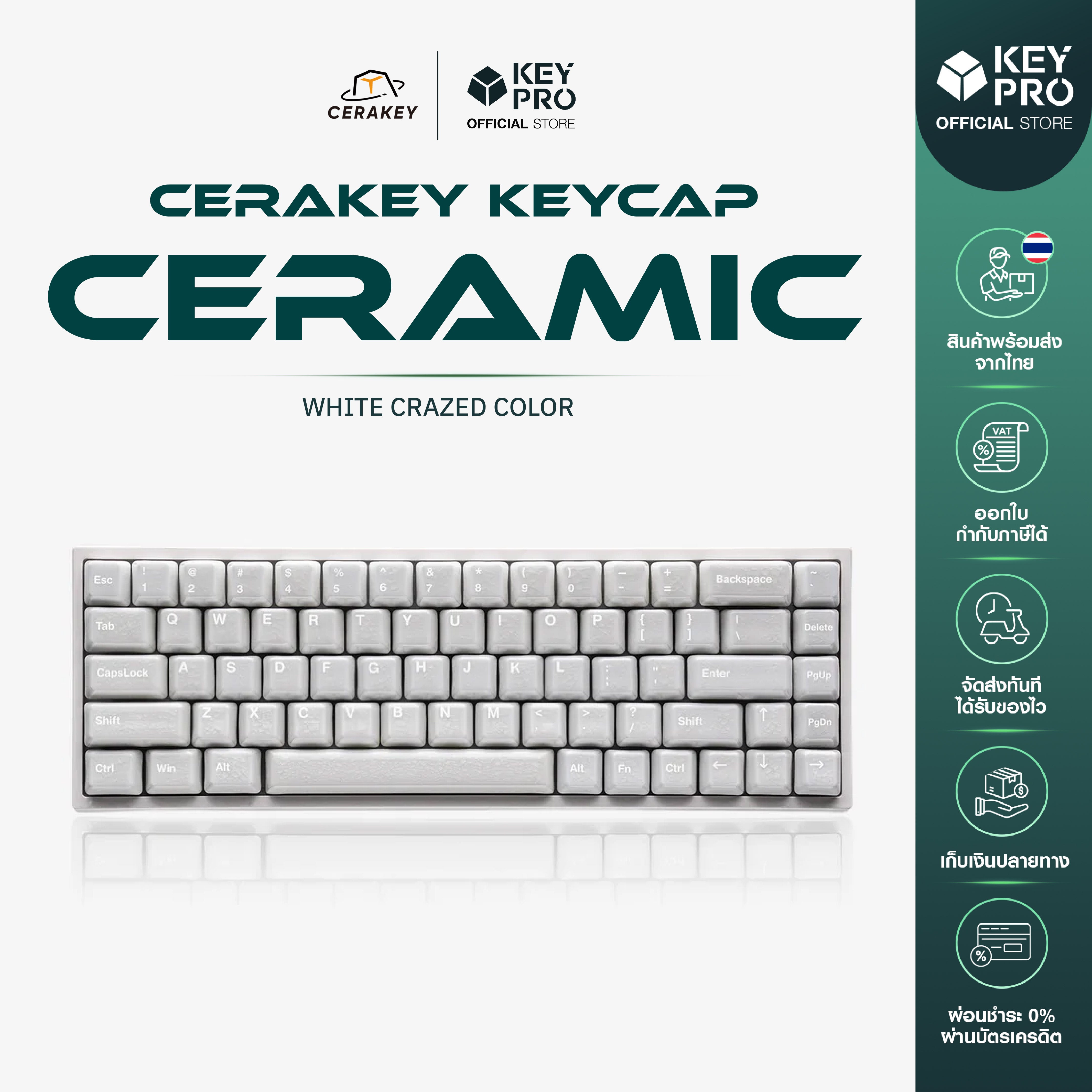 Cerakey Ceramic Full Keycap Set
