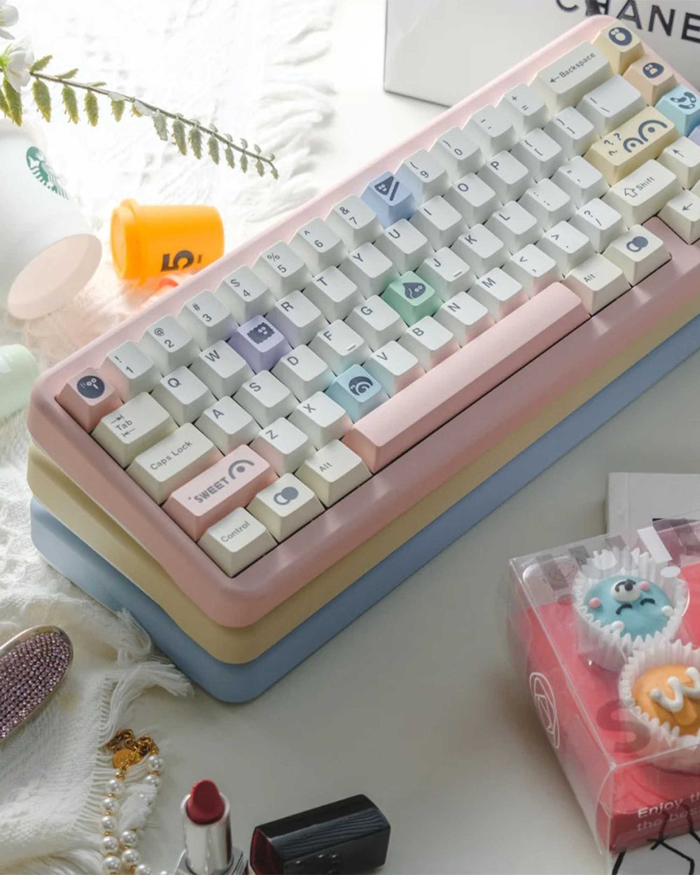 TUTKEYS X KOKOKEY Macaron Burnt Dessert Keycaps Set – Keypro