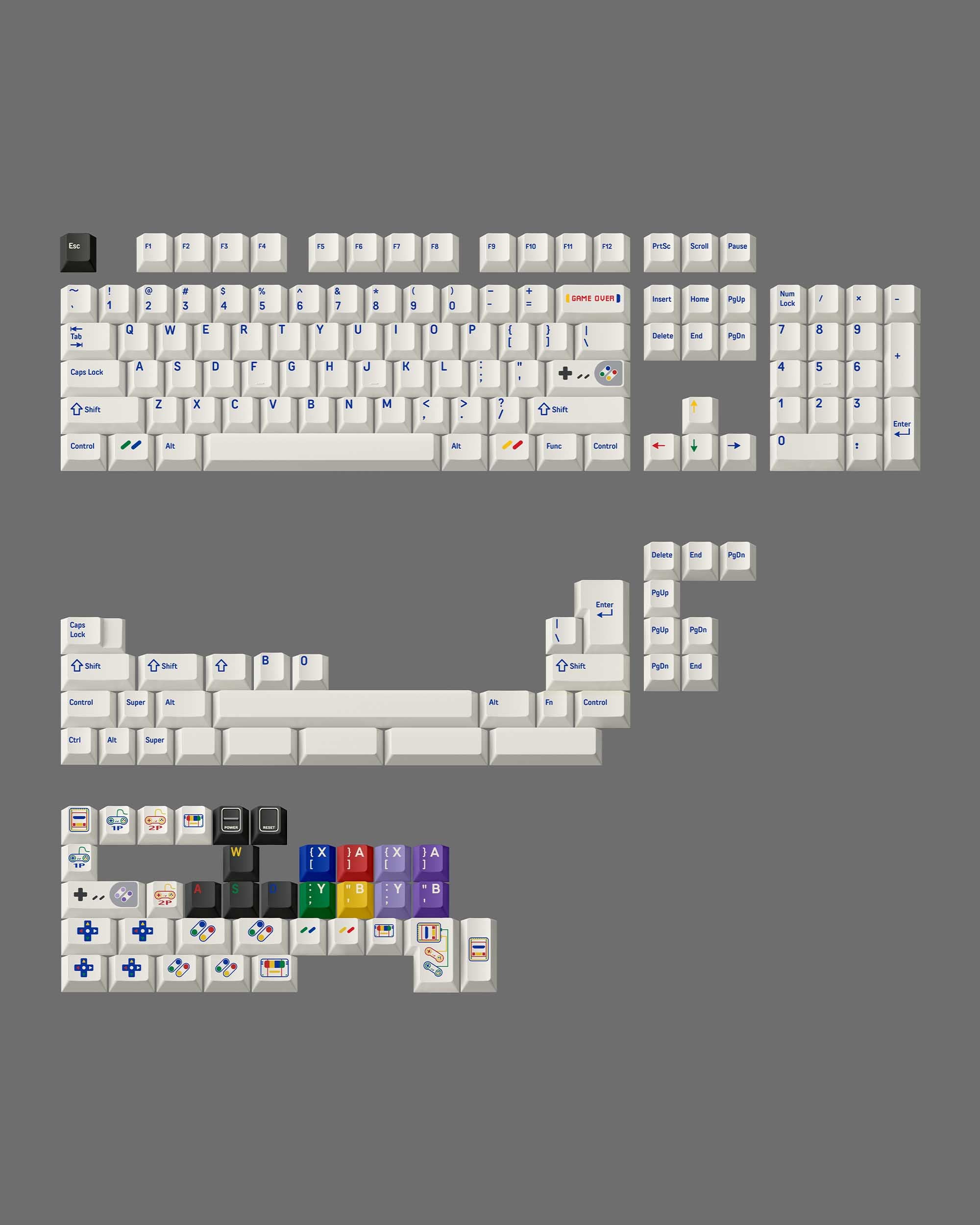 FBB SFC 1990 EN-JP Keycaps Set