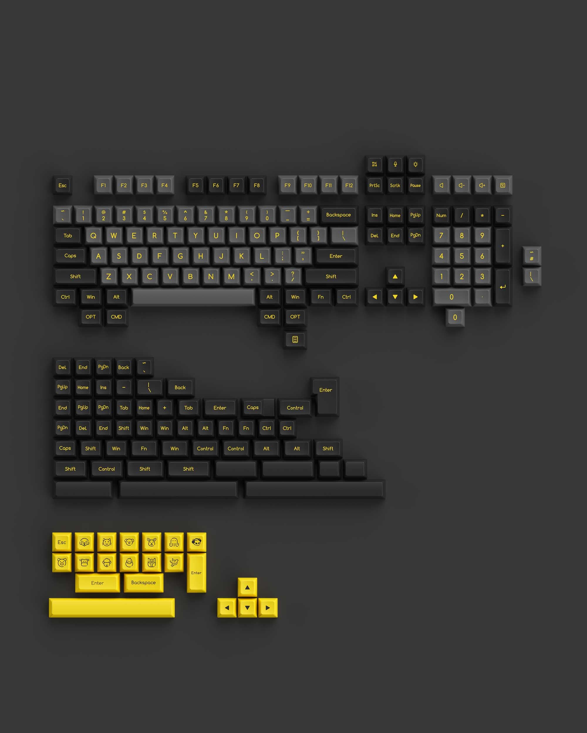 AKKO Black&Gold Keycaps Set