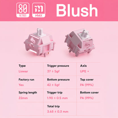 80retros HMX Film Blush Charm - Linear Switch