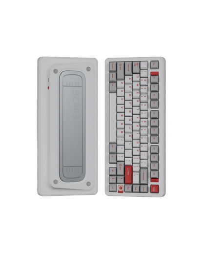 คีย์บอร์ด Evoworks Evo75 Mechanical Keyboard – Custom 75% Keyboard Layout - Spray-coated Nova White Color