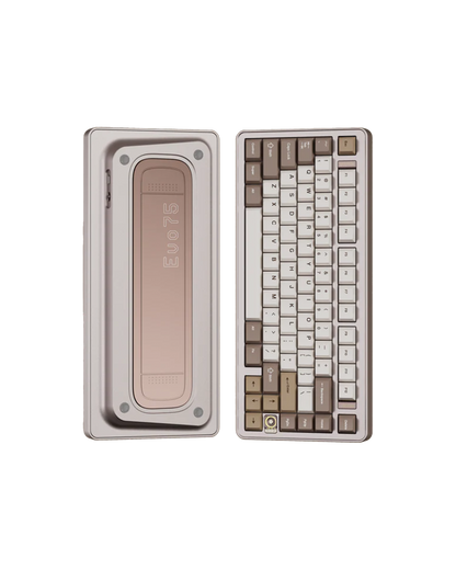 คีย์บอร์ด Evoworks Evo75 Mechanical Keyboard – Custom 75% Keyboard Layout - Anodized Sand Gold Color