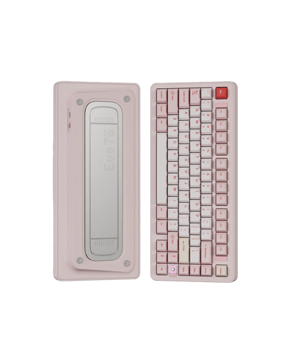 คีย์บอร์ด Evoworks Evo75 Mechanical Keyboard – Custom 75% Keyboard Layout - Spray-coated Babypink Color
